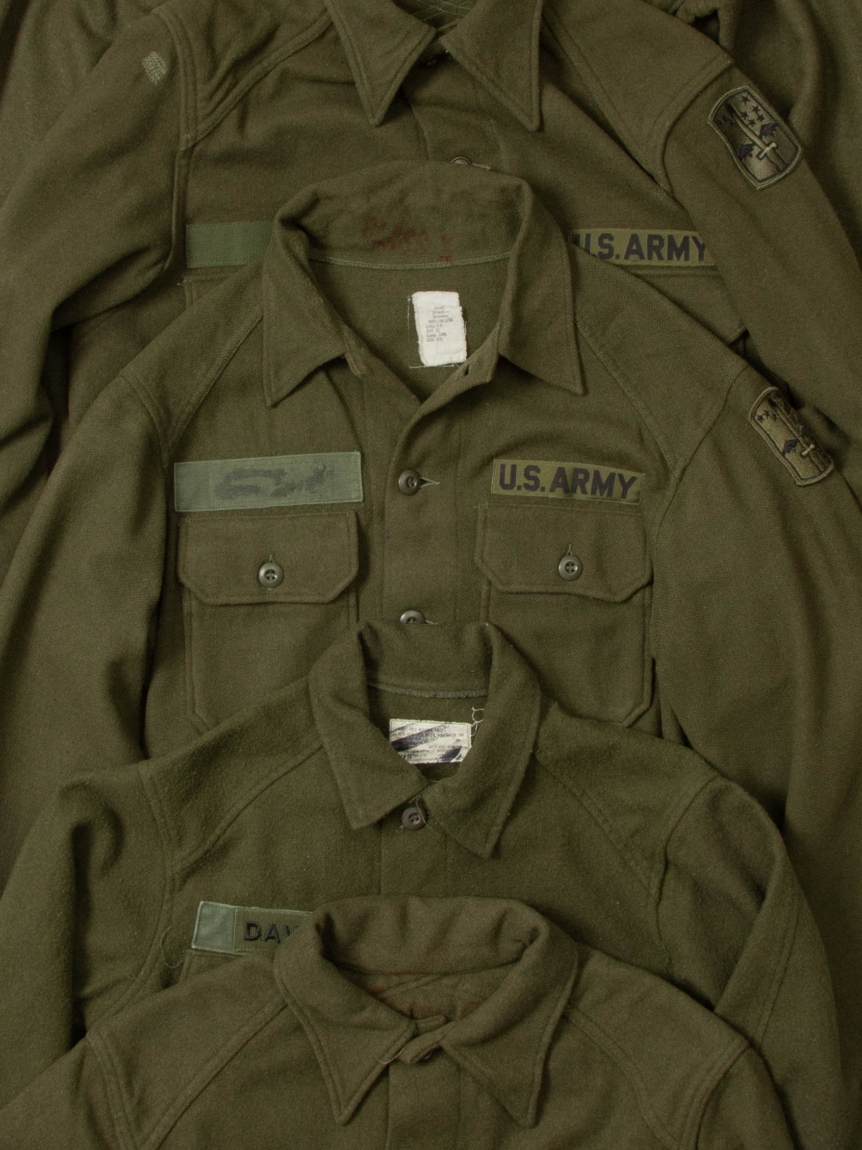 Vtg 1950s US Army Wool Shirt - Image 2