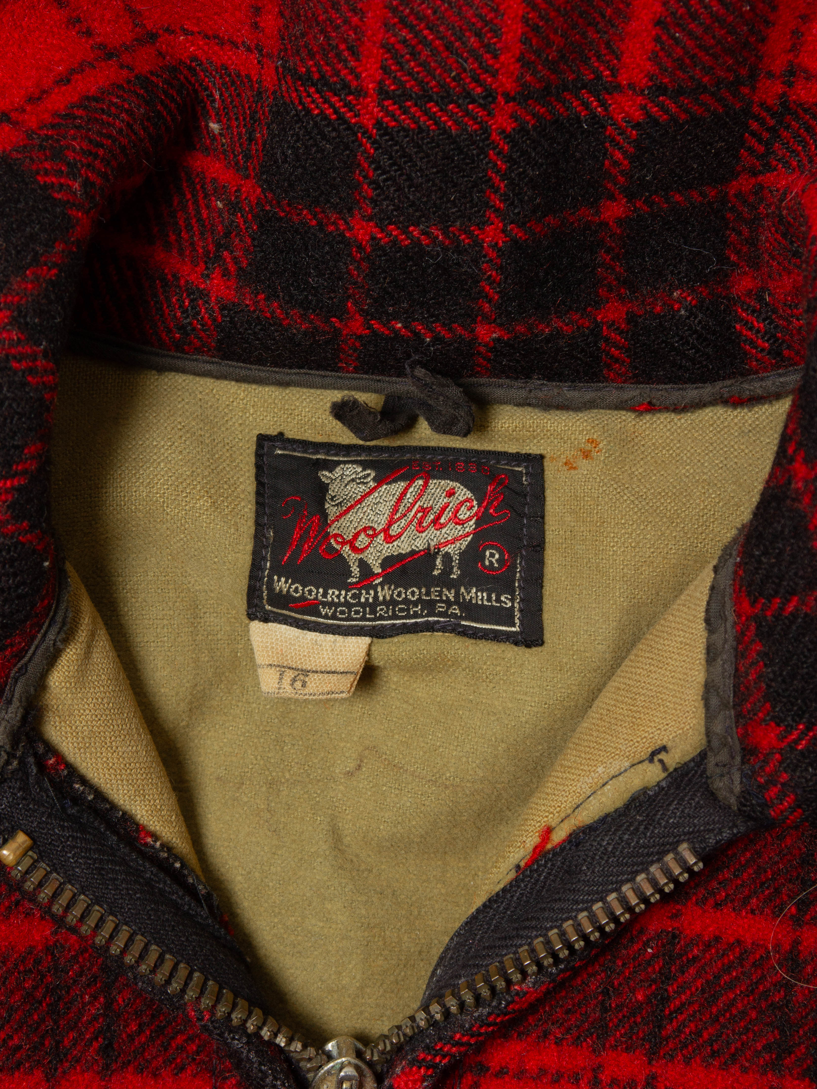 Vtg 1950s Woolrich Buffalo Plaid Hunting Jacket (XS) - Image 2