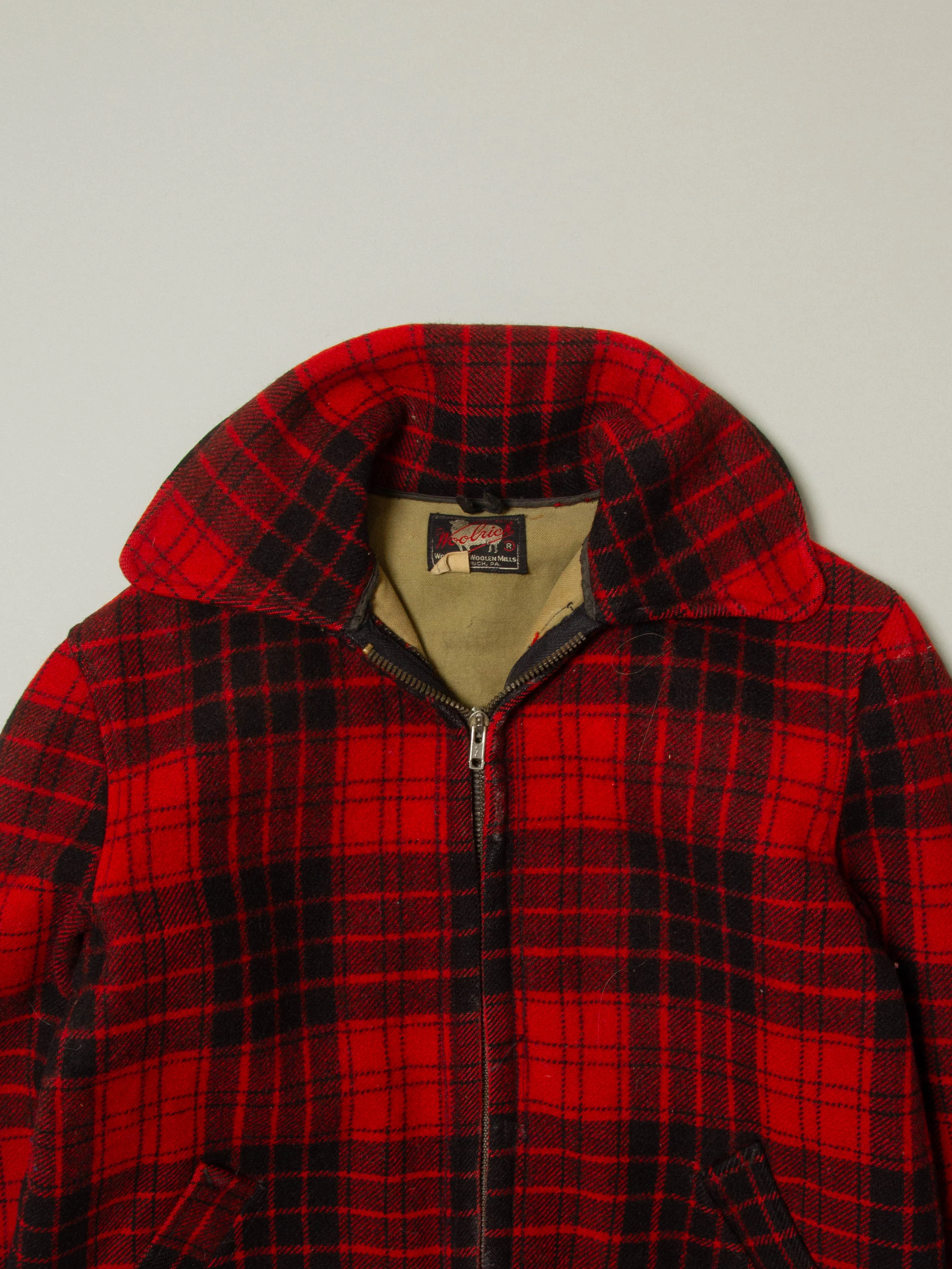 Vtg 1950s Woolrich Buffalo Plaid Hunting Jacket (XS) - Image 4