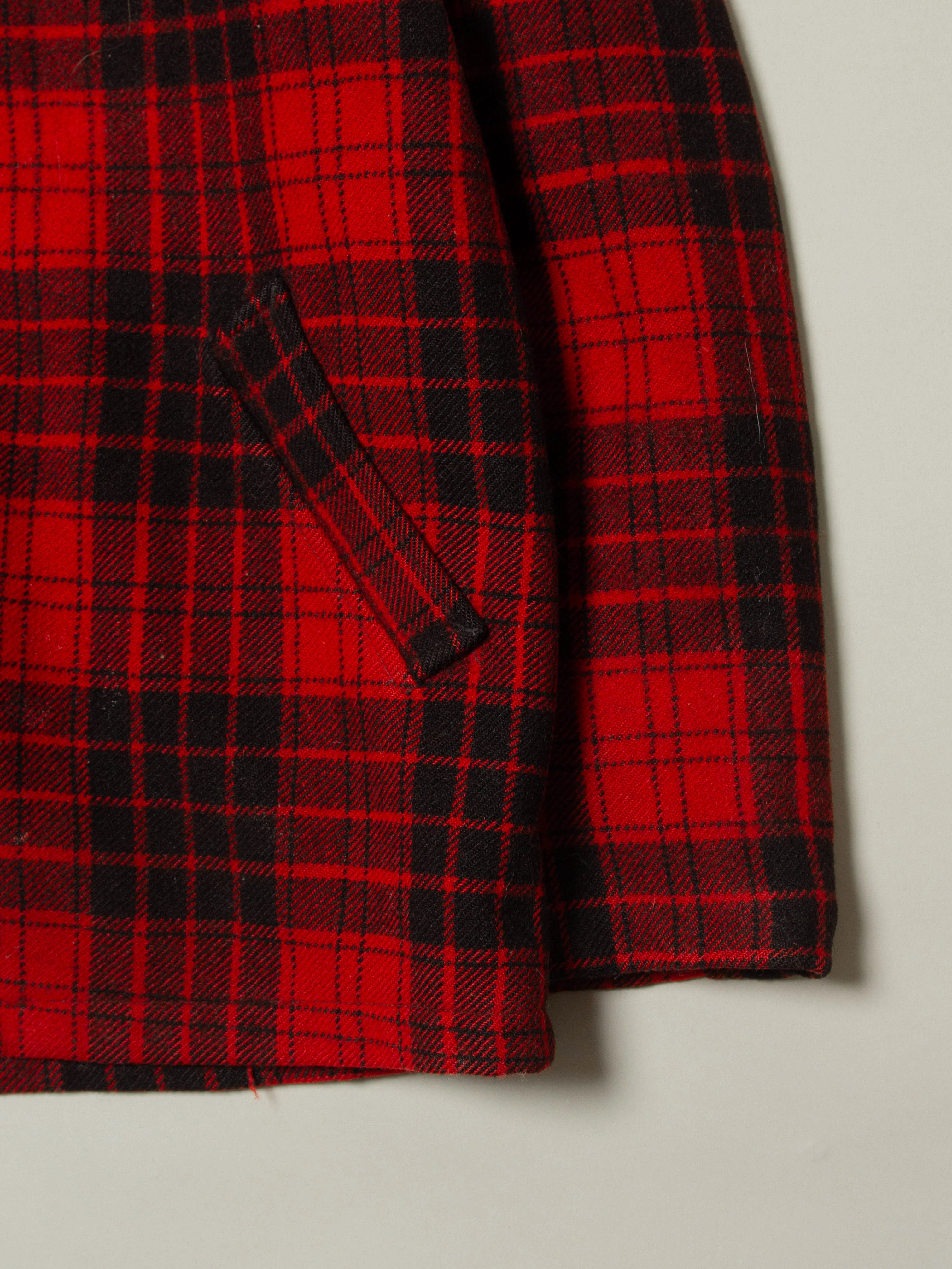 Vtg 1950s Woolrich Buffalo Plaid Hunting Jacket (XS) - Image 5