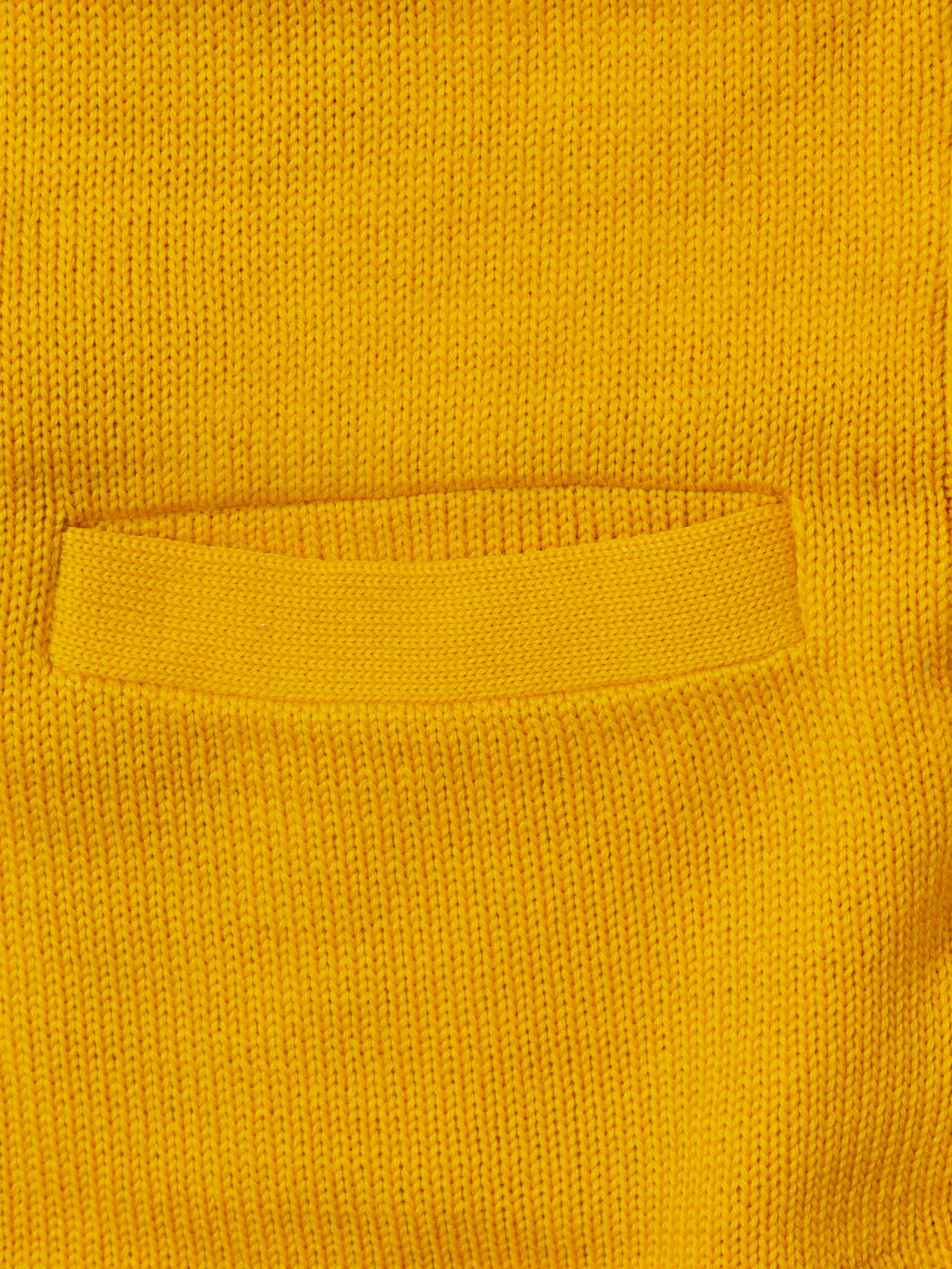 Vtg 1950s Yellow Campus Wool Cardigan (XS) - Image 4