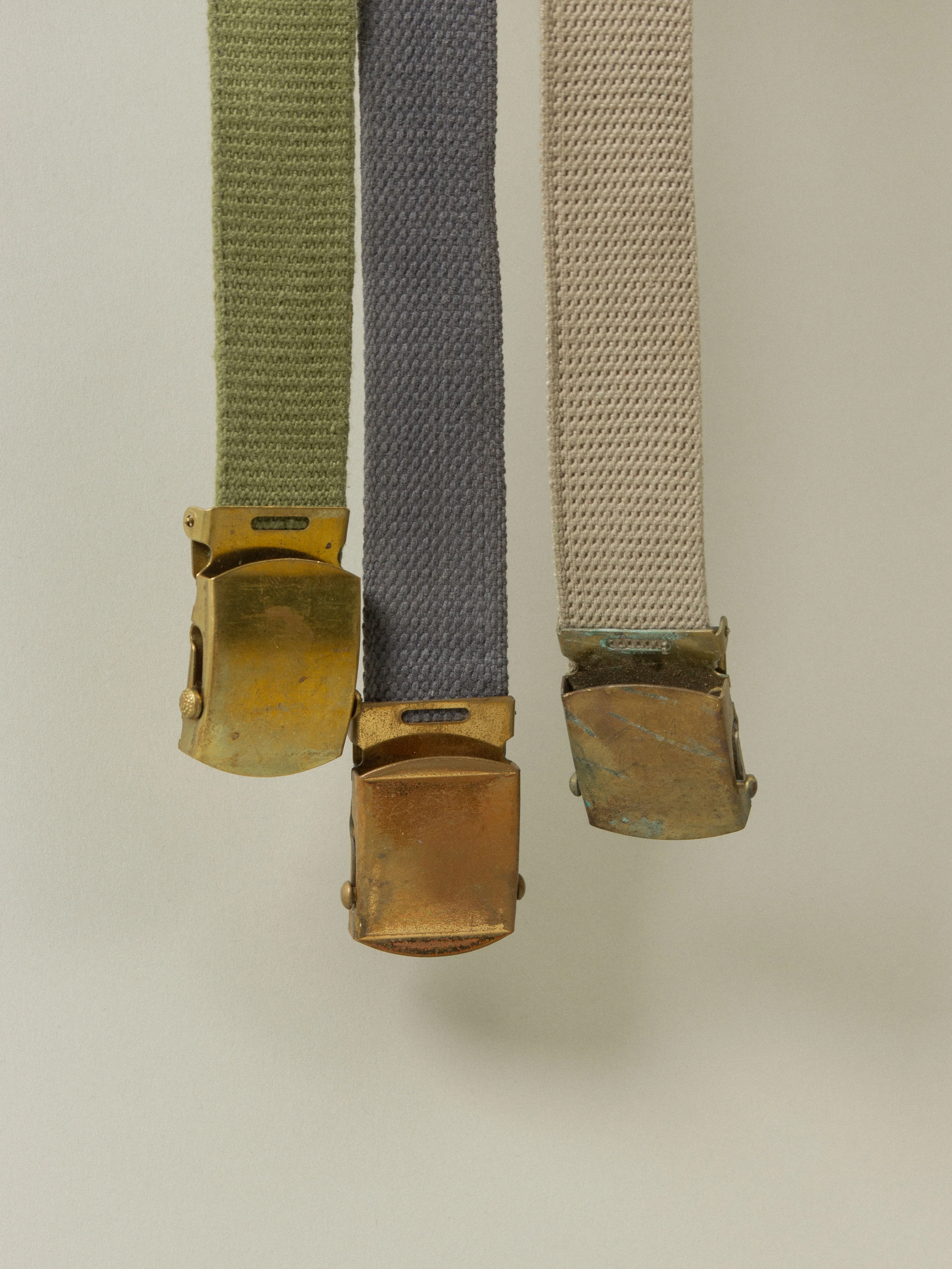 Vtg 1960s-1980s Military Canvas Belts - Image 3