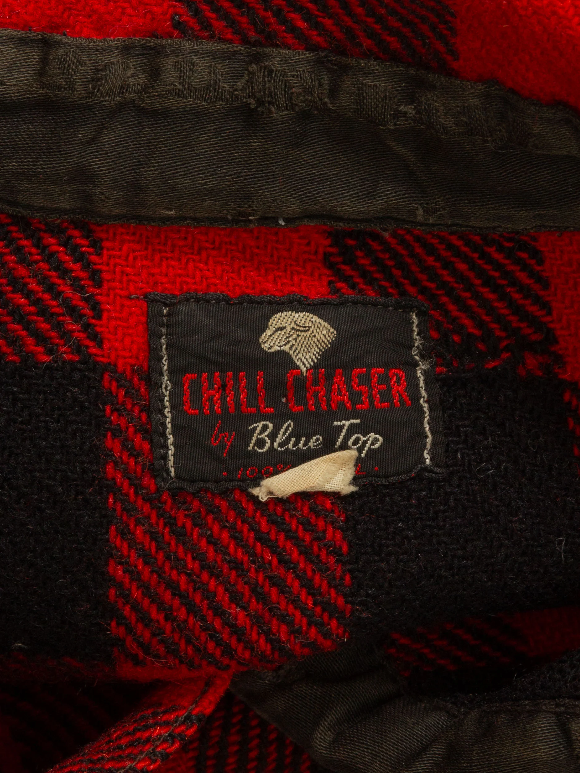 Vtg 1960s Buffalo Plaid Wool Shirt (S/M) - Image 3
