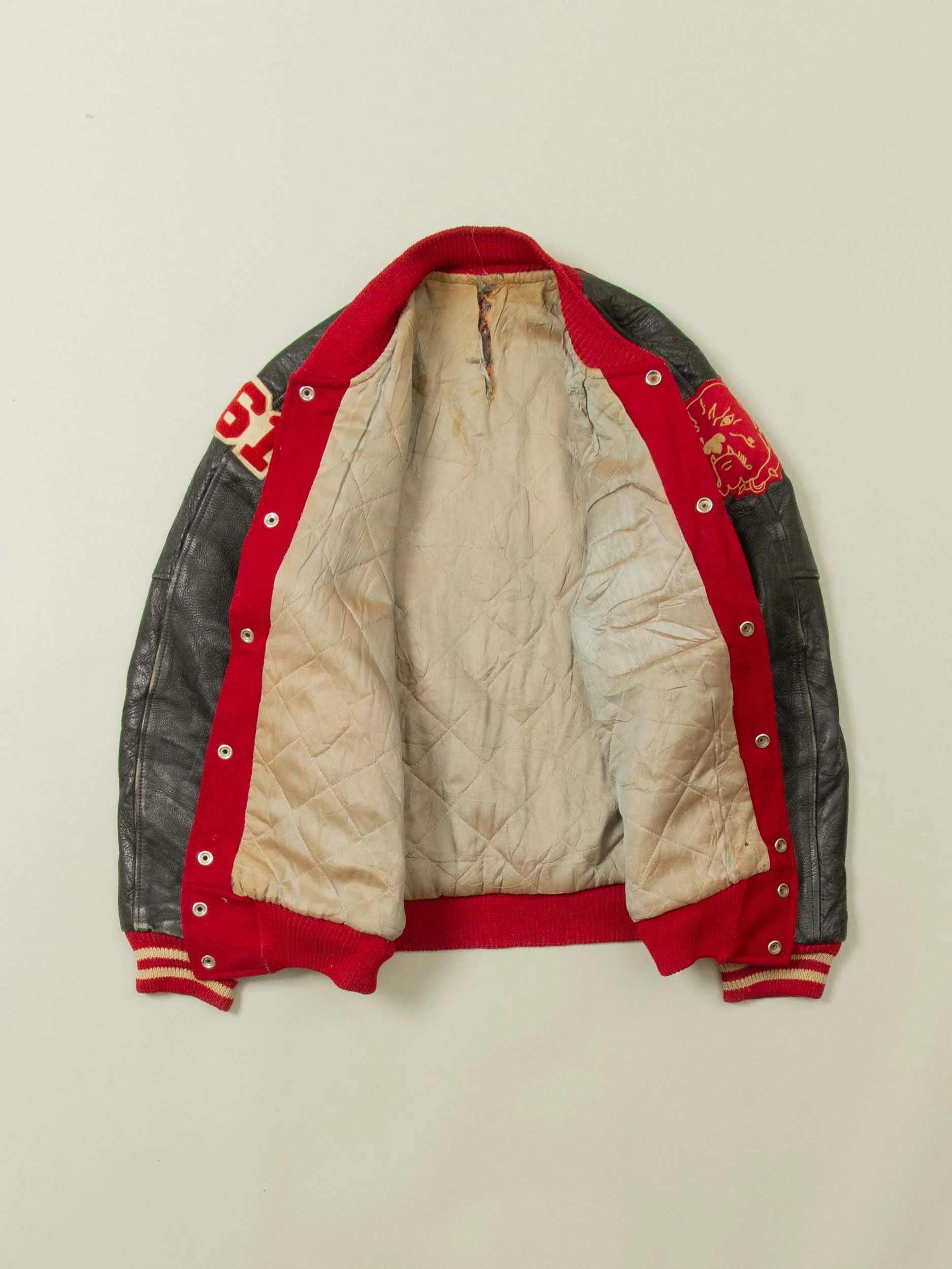 Vtg 1960s 'Bulldogs' Varsity College Jacket - Made in USA (S) - Image 4