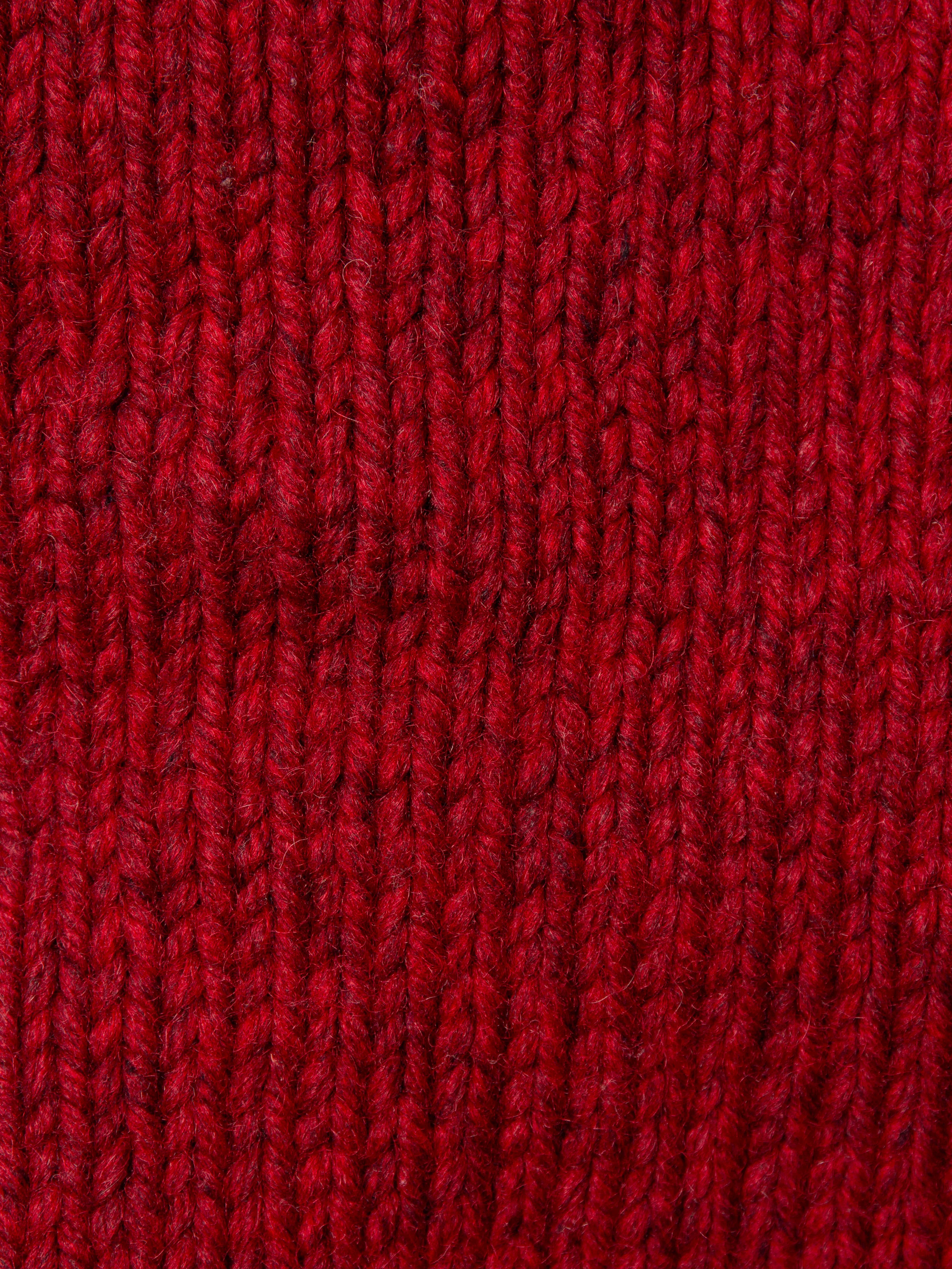 Vtg 1960s Burgundy Cowichan Wool Sweater (S) - Image 6