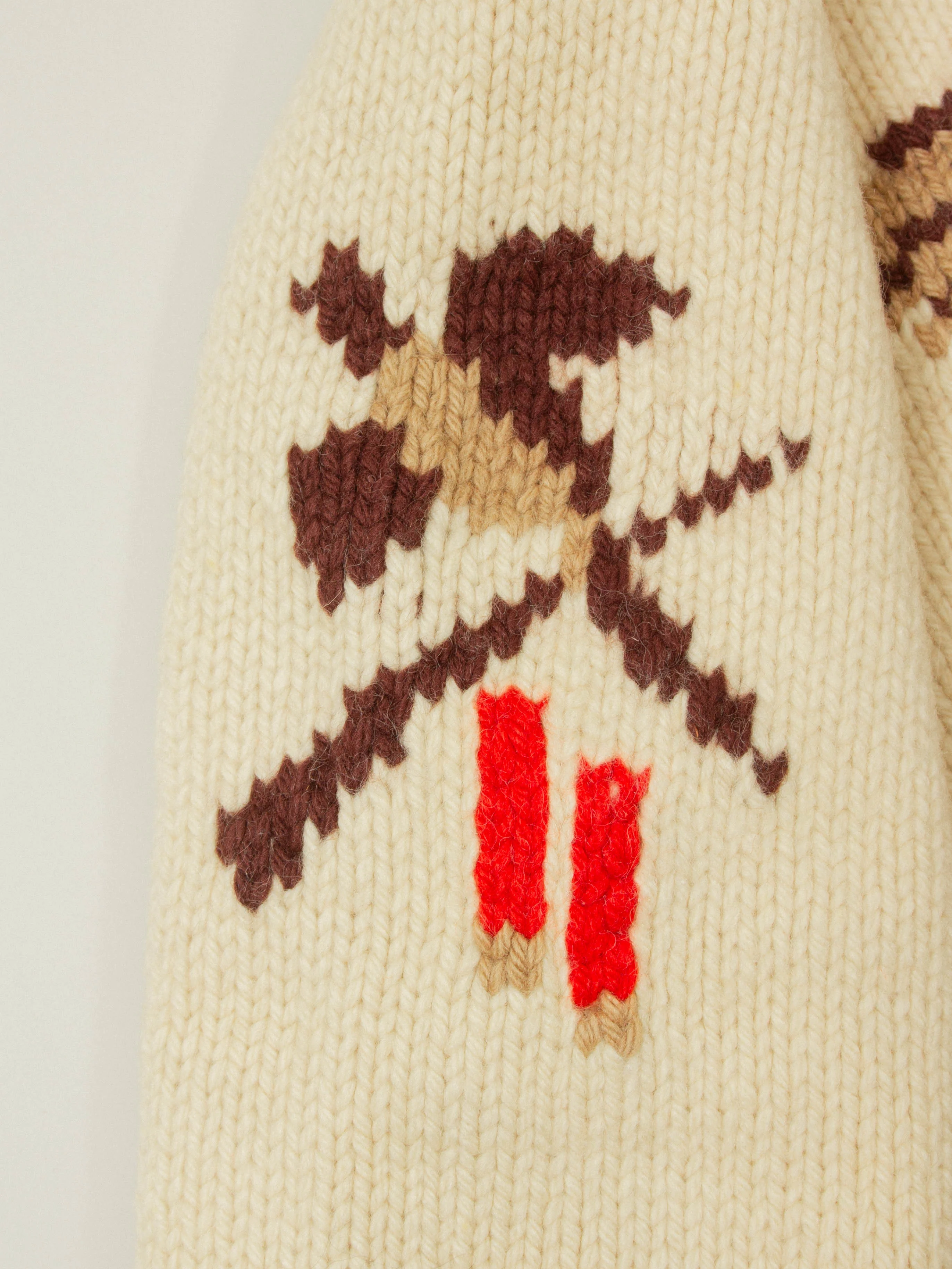 Vtg 1960s Cowichan Wool Hunting Sweater (S) - Image 8
