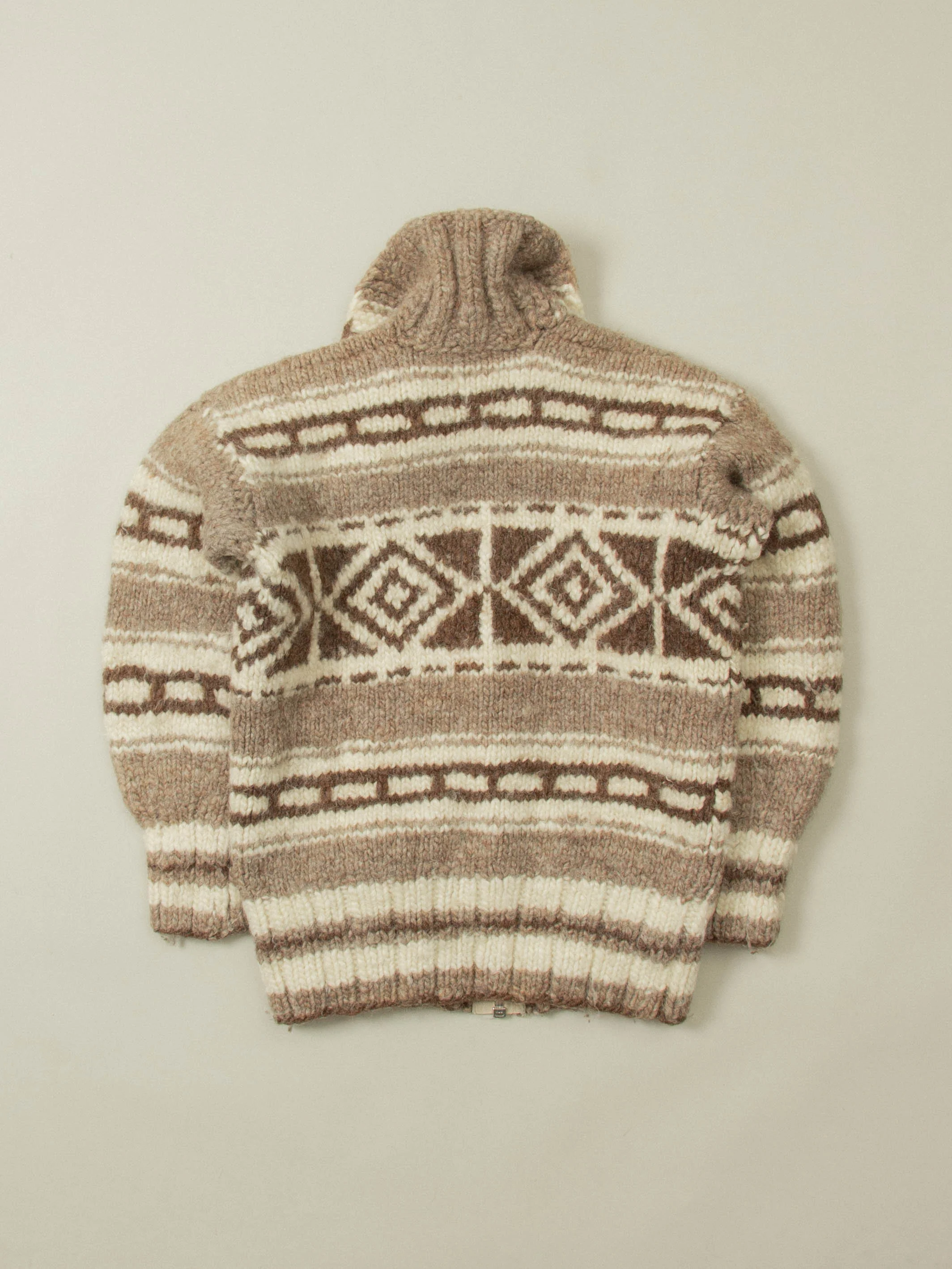 Vtg 1960s Cowichan Wool Sweater (XS) - Image 4
