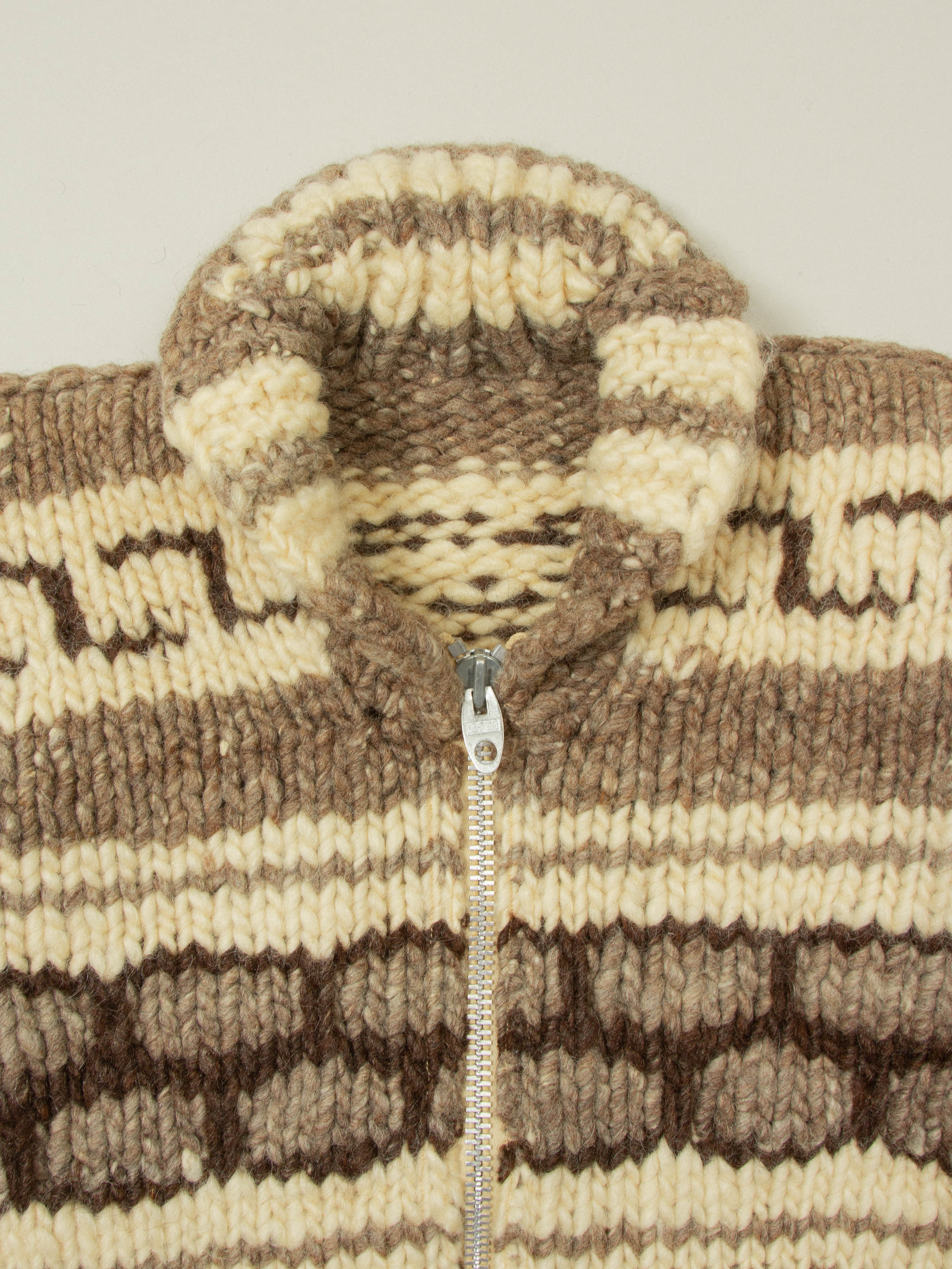 Vtg 1960s Heavy Cowichan Wool Sweater (S) - Image 3
