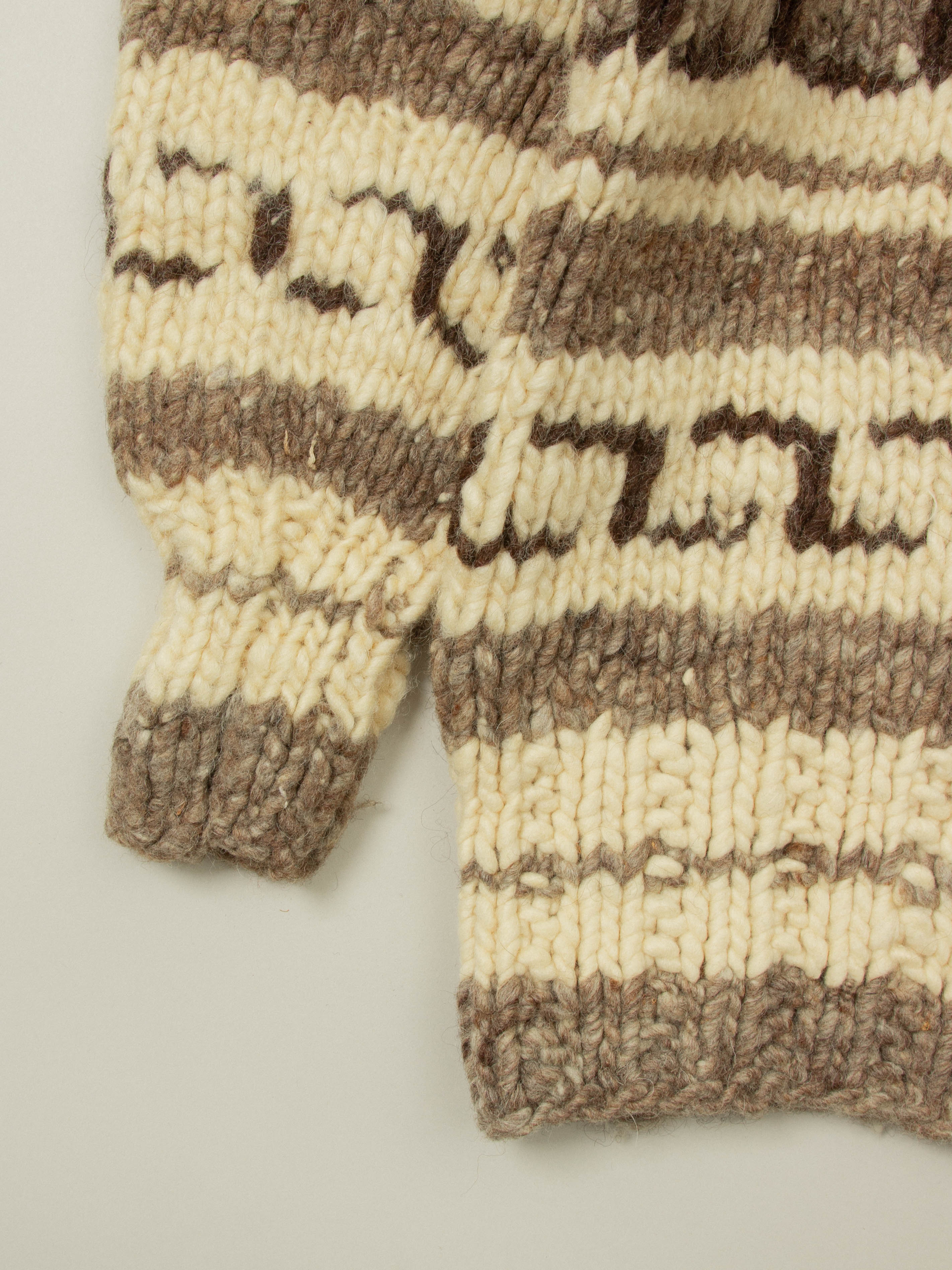 Vtg 1960s Heavy Cowichan Wool Sweater (S) - Image 5