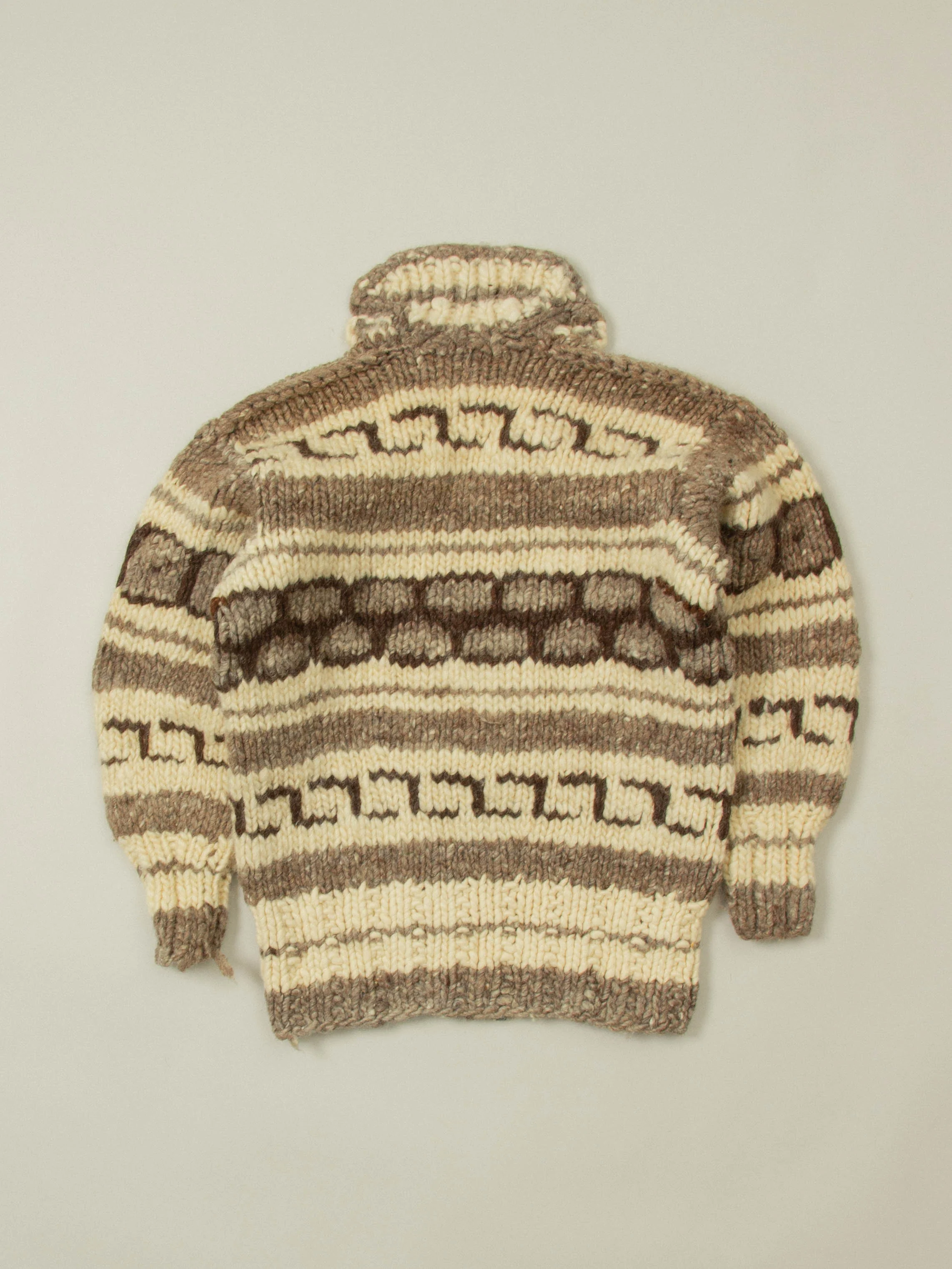Vtg 1960s Heavy Cowichan Wool Sweater (S) - Image 6