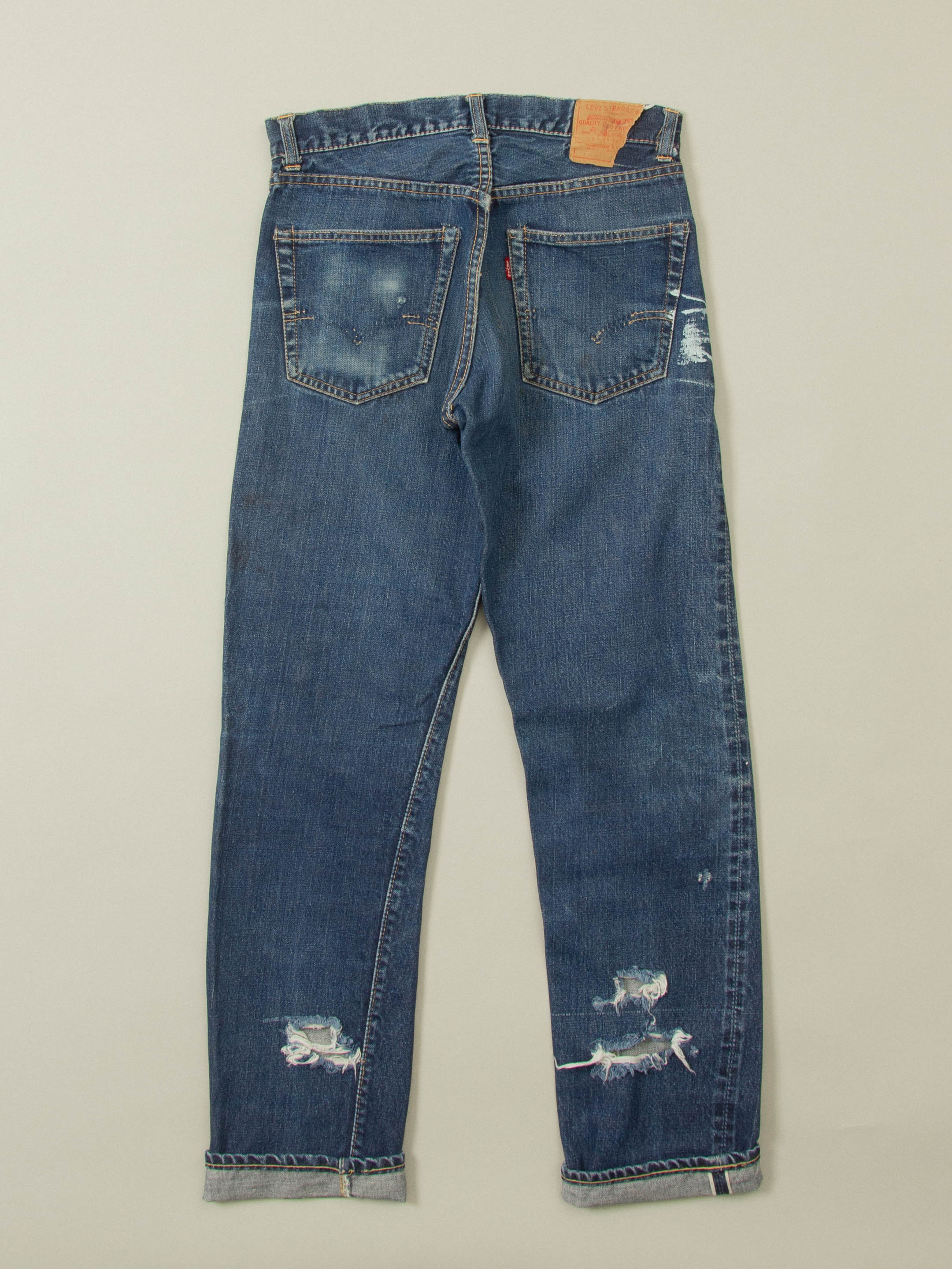 Vtg 1960s Levi's 505 Selvedge Big E Jeans (30x30) - Image 4