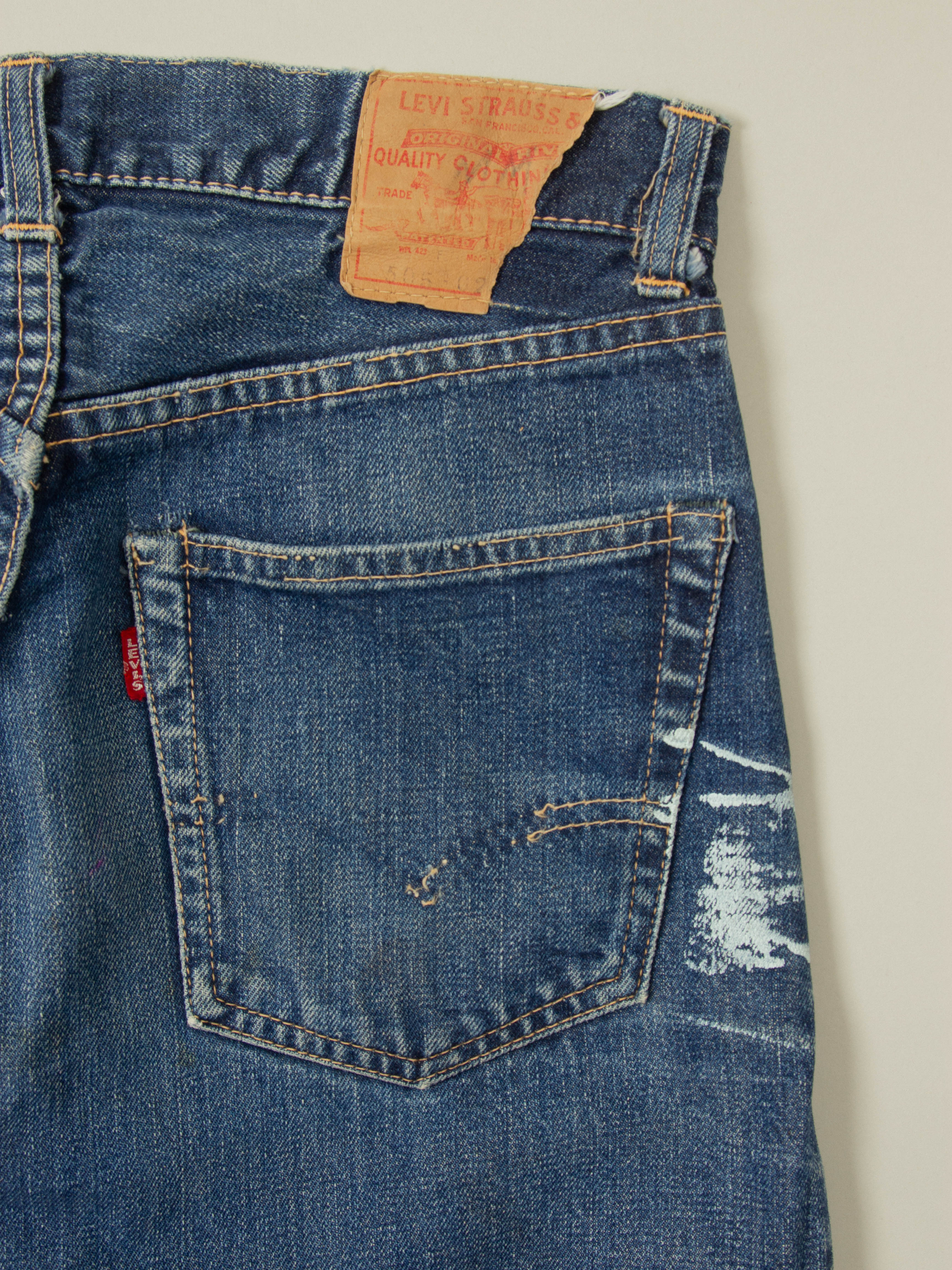 Vtg 1960s Levi's 505 Selvedge Big E Jeans (30x30) - Image 8