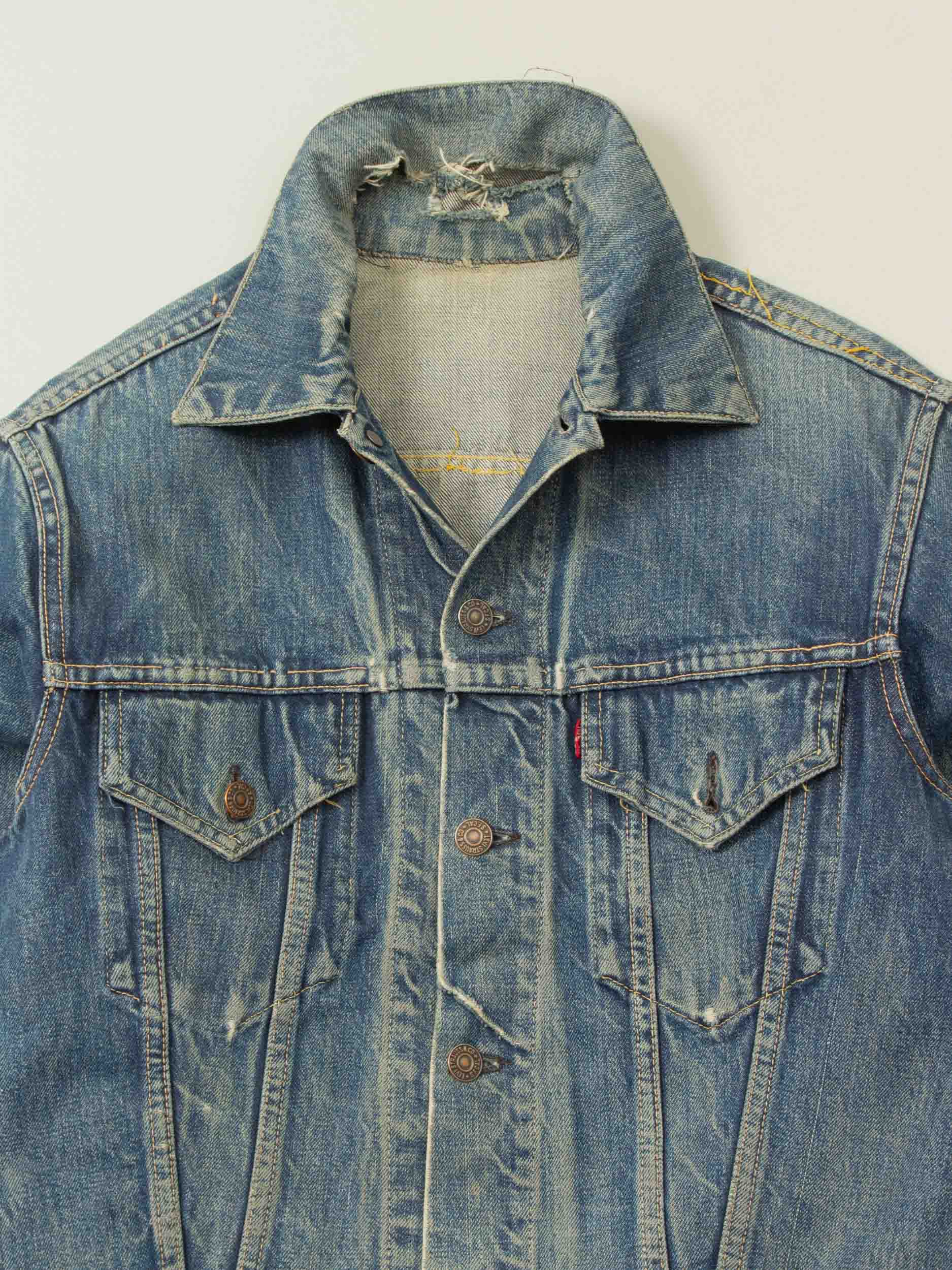 Vtg 1960s Levi's 557 Big E Denim Jacket (M) - Image 4