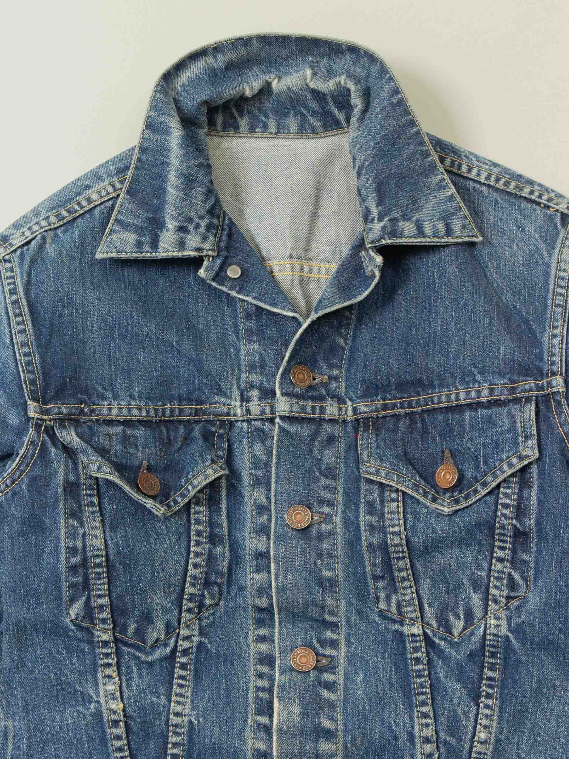 Vtg 1960s Levi's 557XX Big E Denim Jacket (S) - Image 3