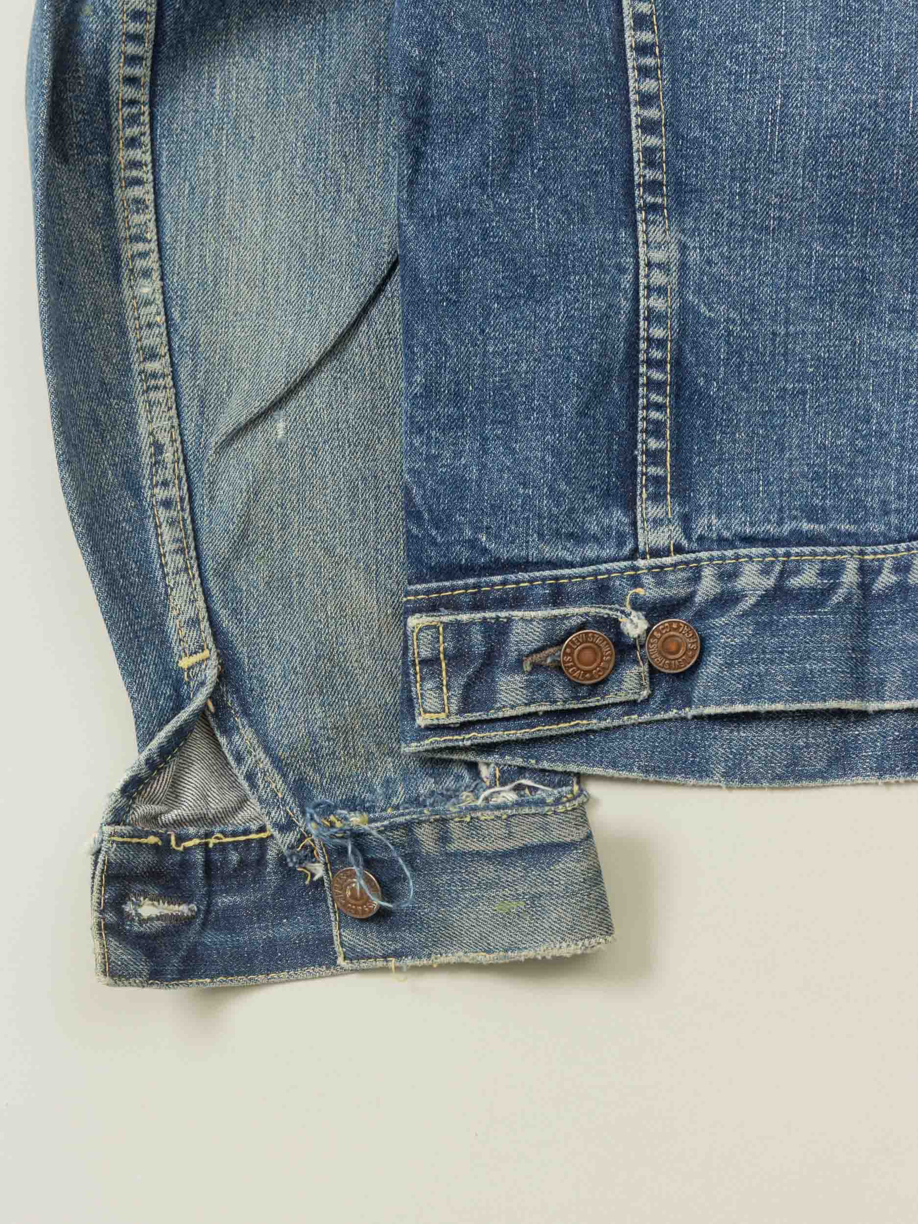 Vtg 1960s Levi's 557XX Big E Denim Jacket (S) - Image 4