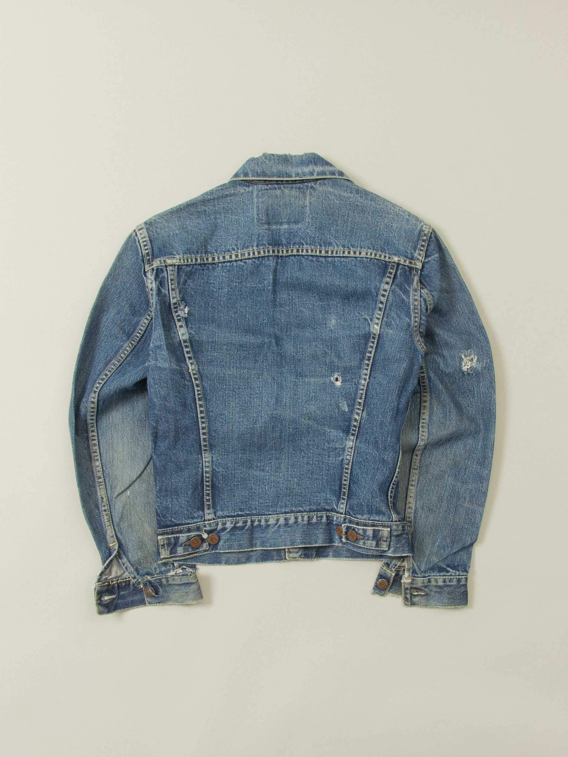Vtg 1960s Levi's 557XX Big E Denim Jacket (S) - Image 5