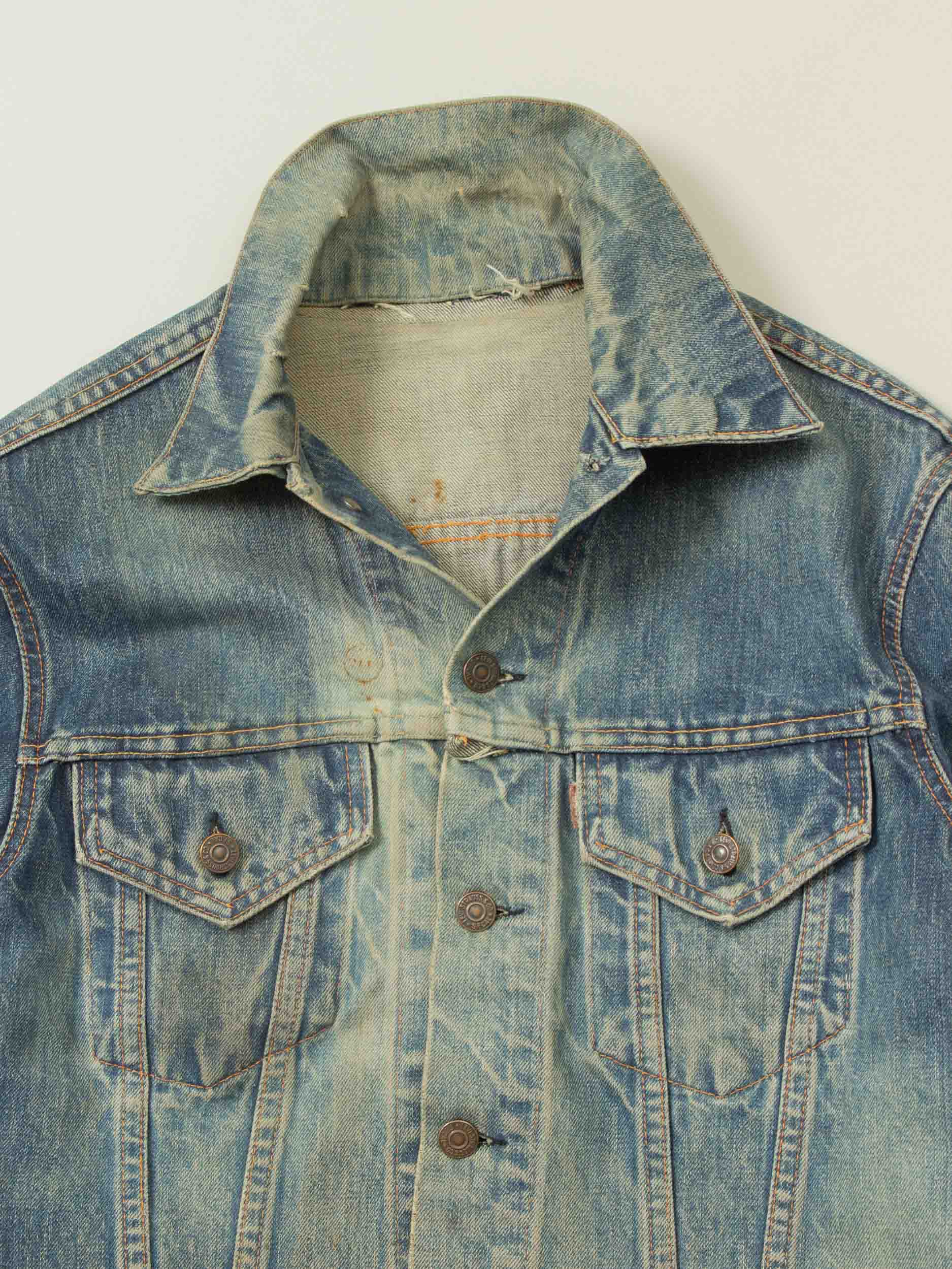 Vtg 1960s Levi's Big E Denim Trucker Jacket (M) - Image 2