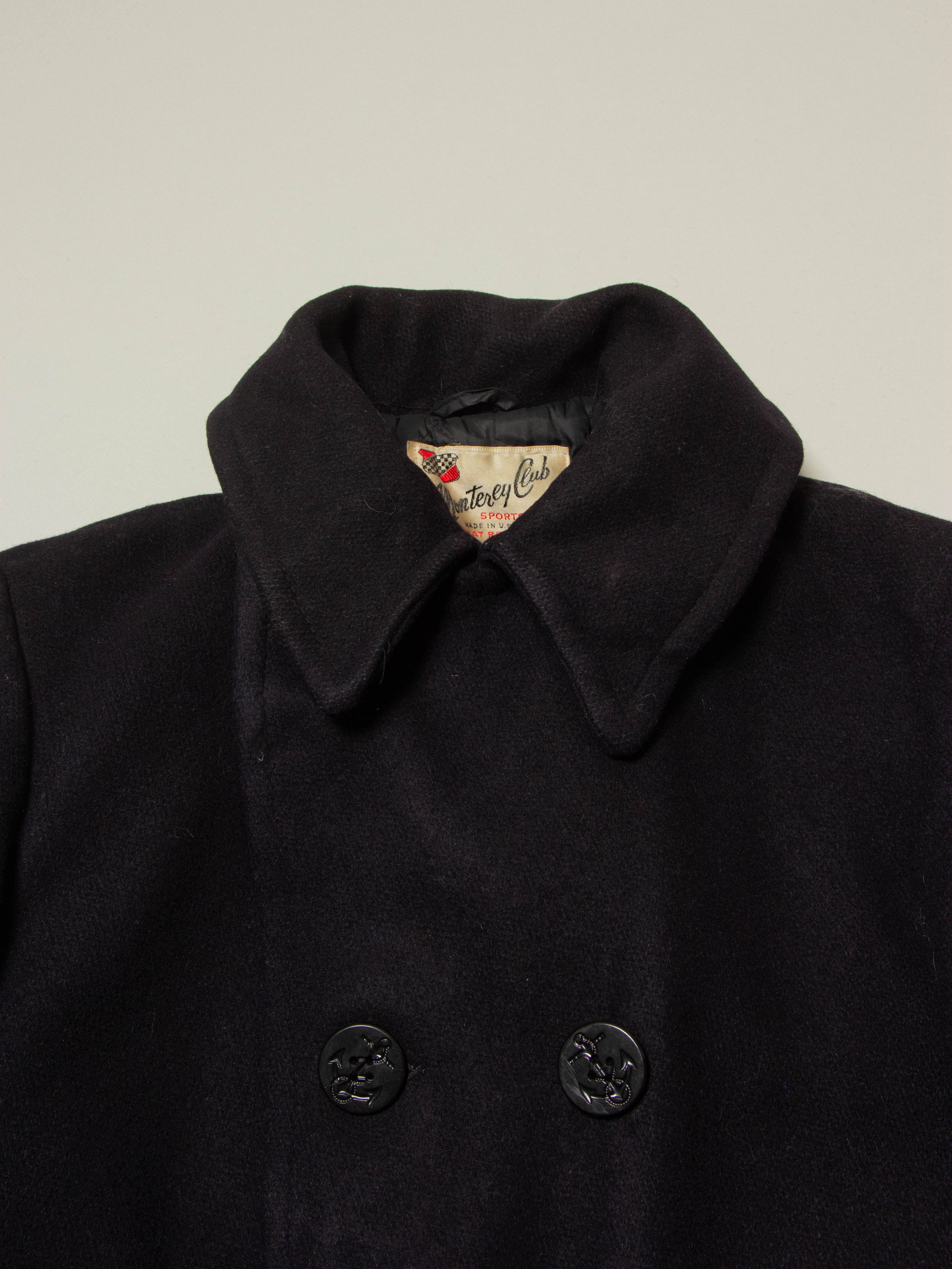 Vtg 1960s Monterey Club Wool Peacoat - Made in USA (XS) - Image 3