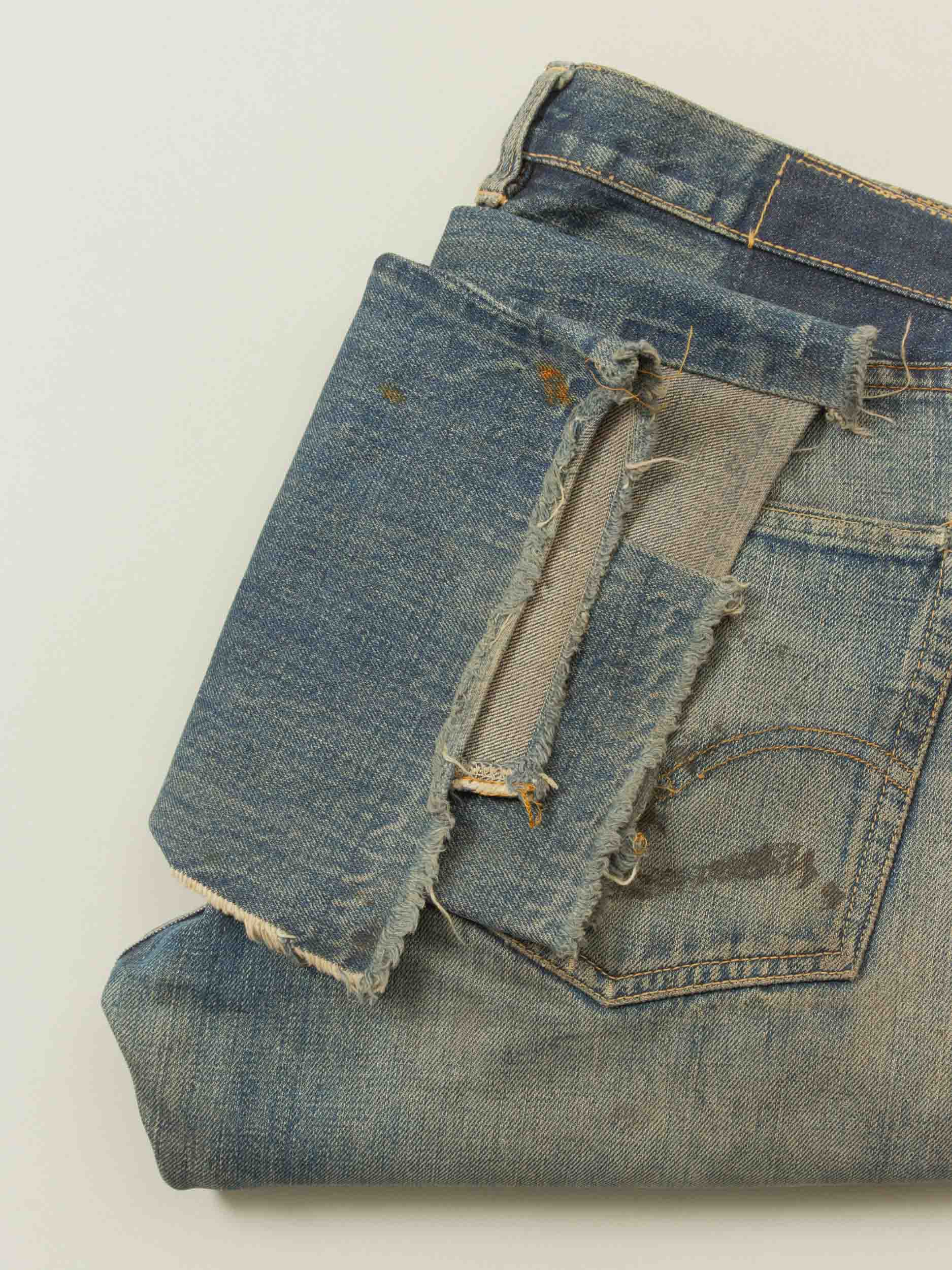 Vtg 1960s Patchwork Selvedge Levi's 505 - Made in USA (28x31) - Image 11