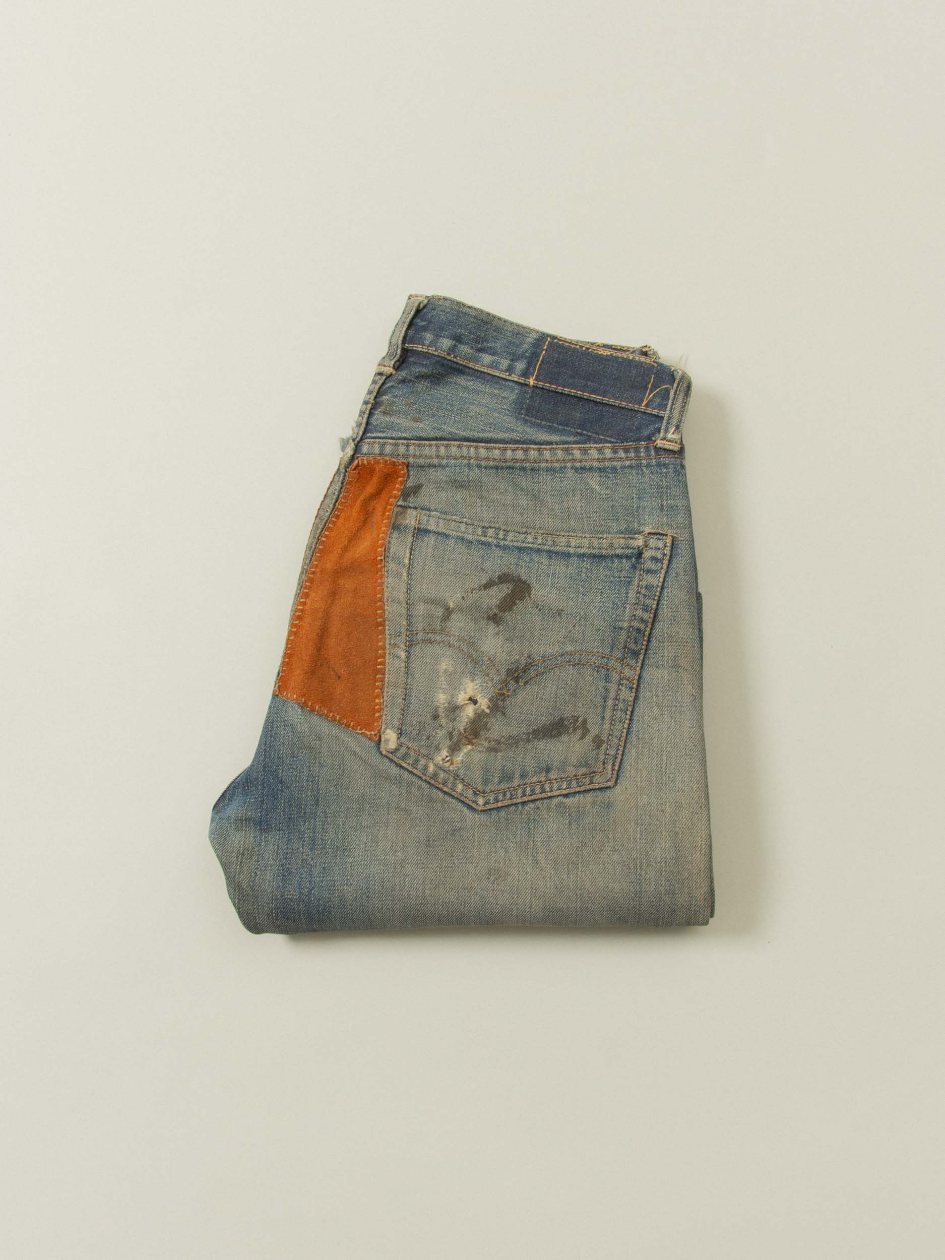 Vtg 1960s Patchwork Selvedge Levi's 505 - Made in USA (28x31) - Image 13