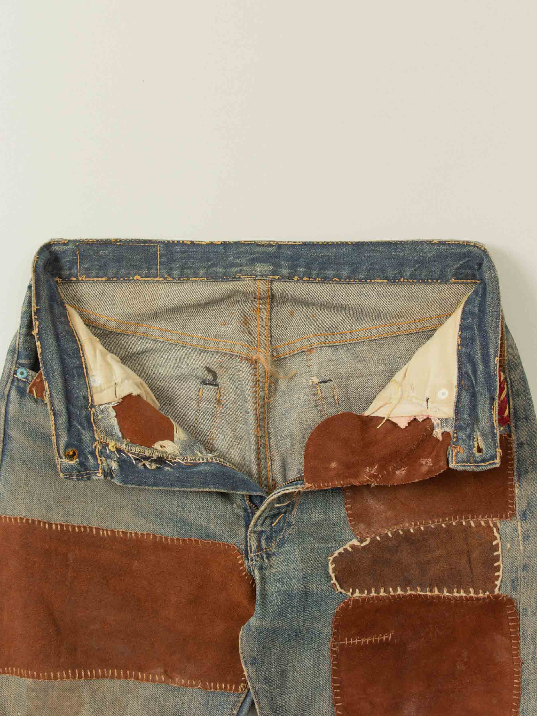 Vtg 1960s Patchwork Selvedge Levi's 505 - Made in USA (28x31) - Image 2