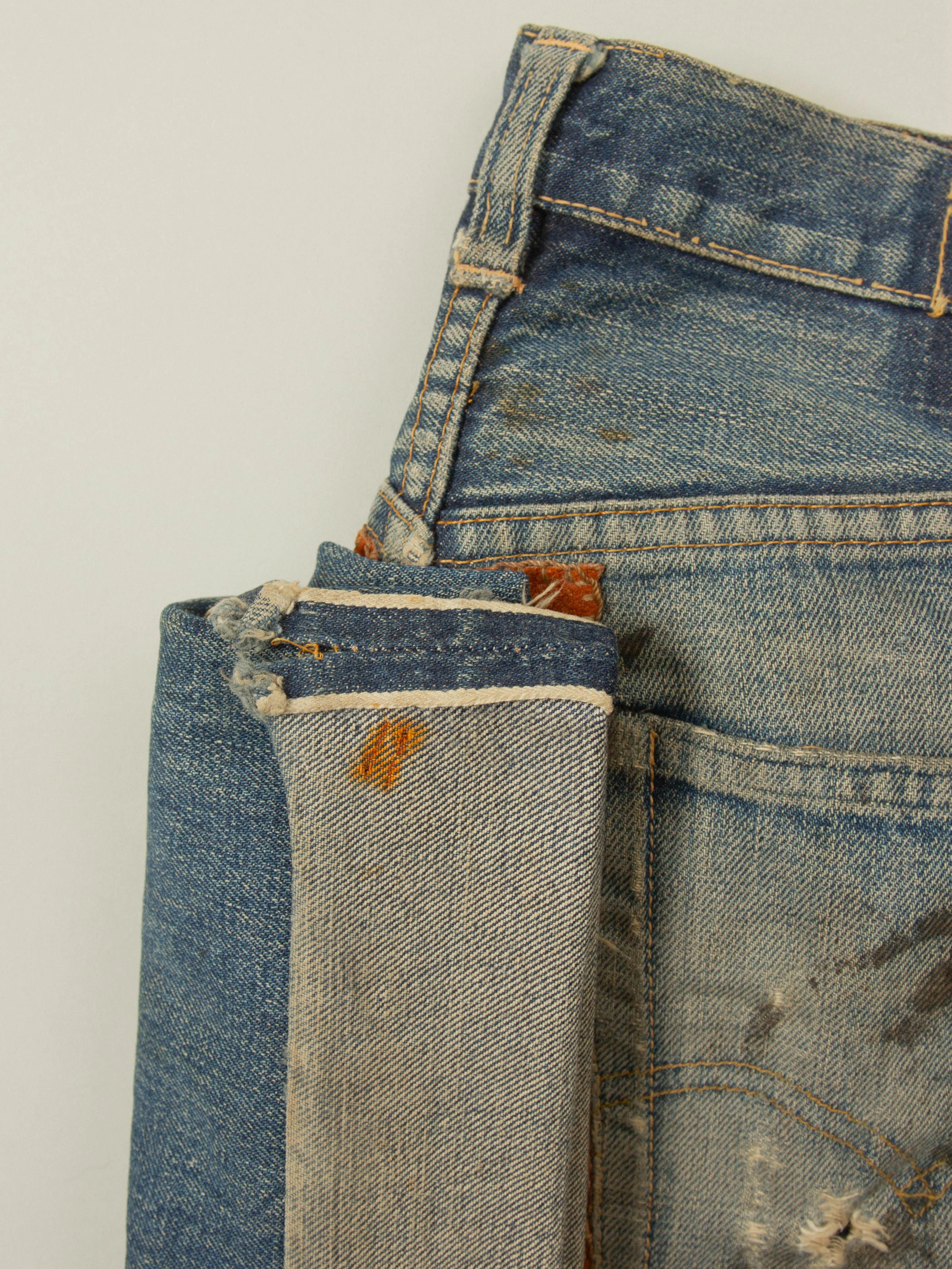 Vtg 1960s Patchwork Selvedge Levi's 505 - Made in USA (28x31) - Image 4