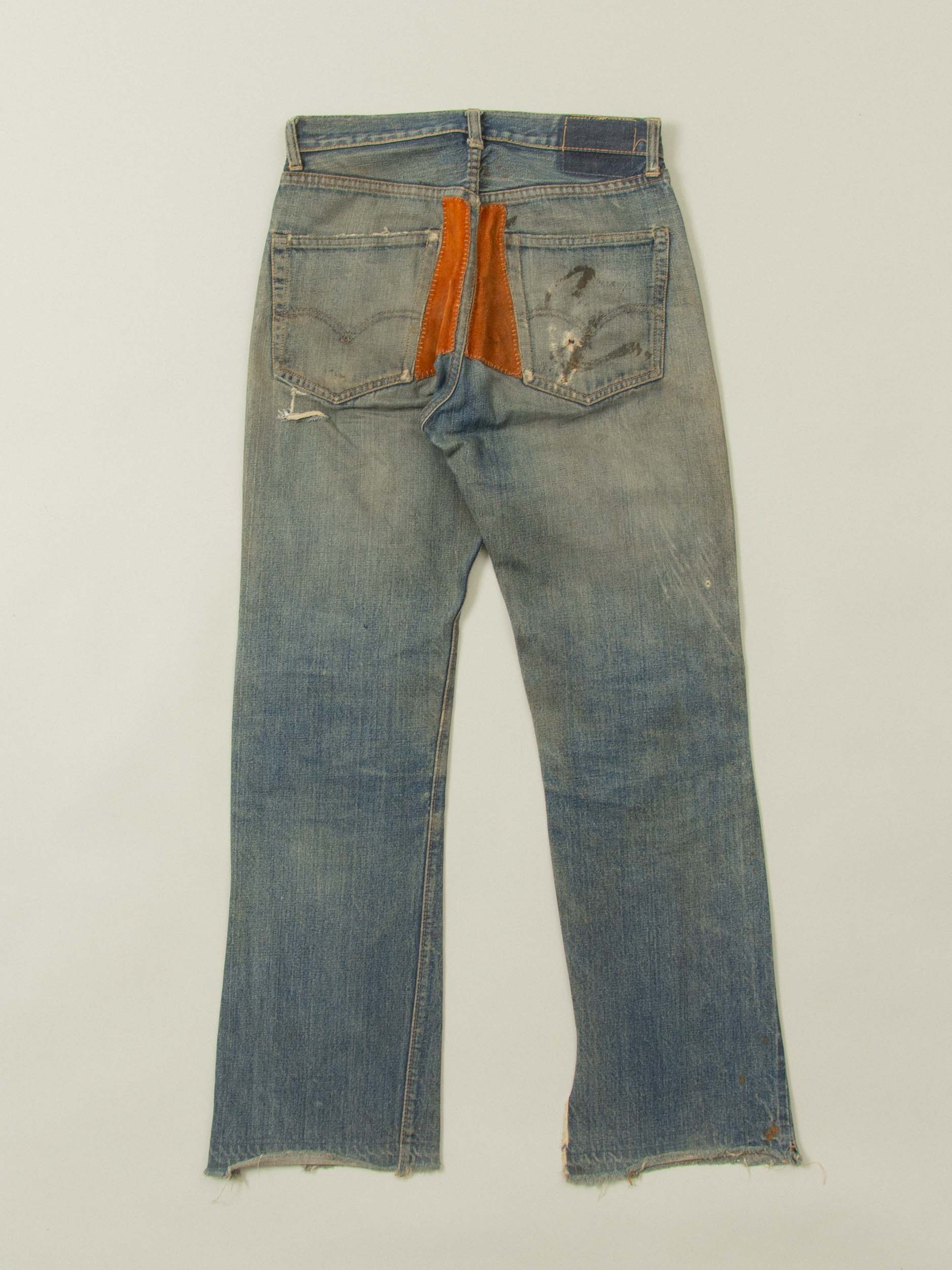 Vtg 1960s Patchwork Selvedge Levi's 505 - Made in USA (28x31) - Image 5