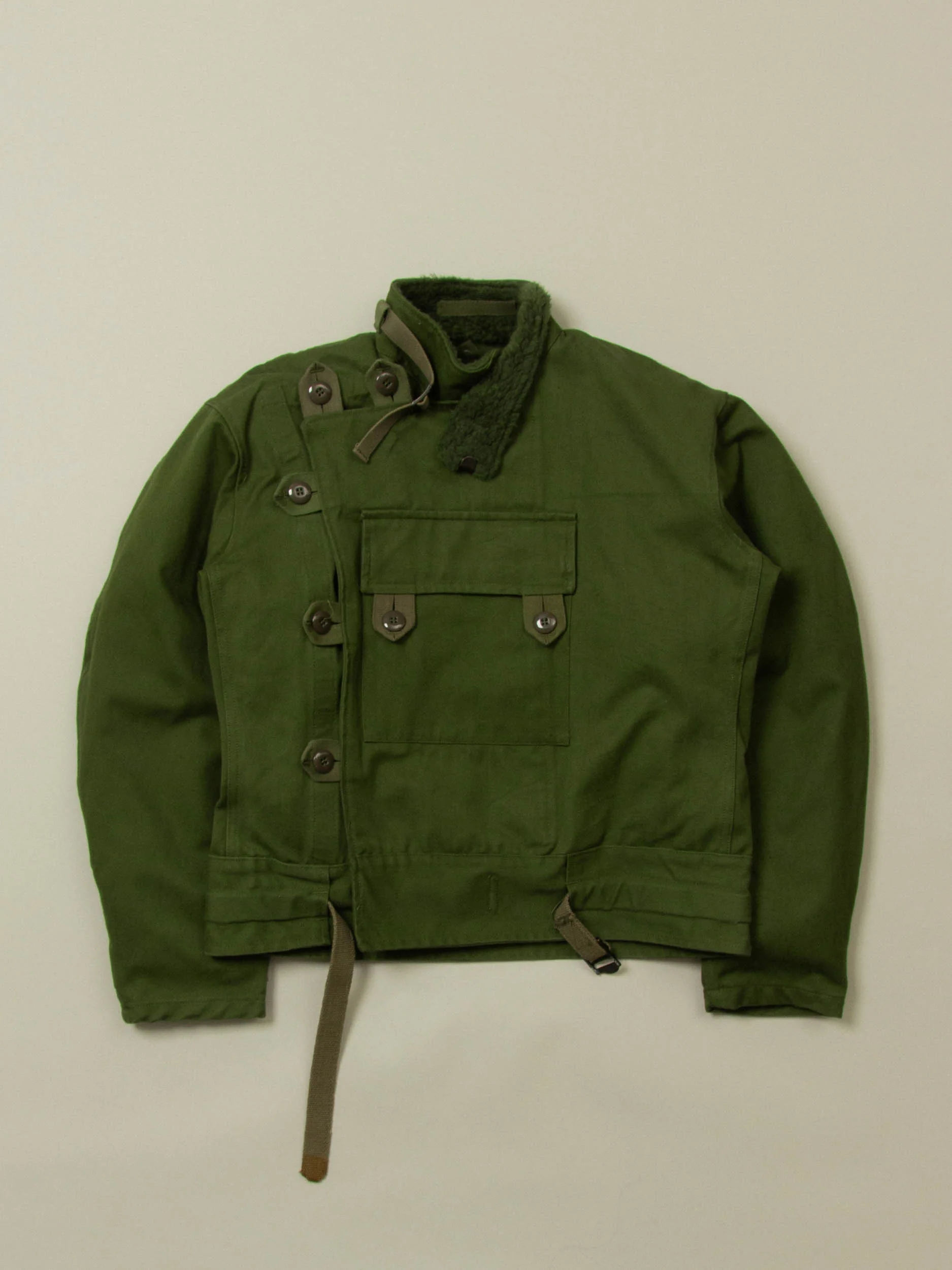 Vtg 1960s Rare Swedish Army Motorcycle Dispatch Jacket (M)
