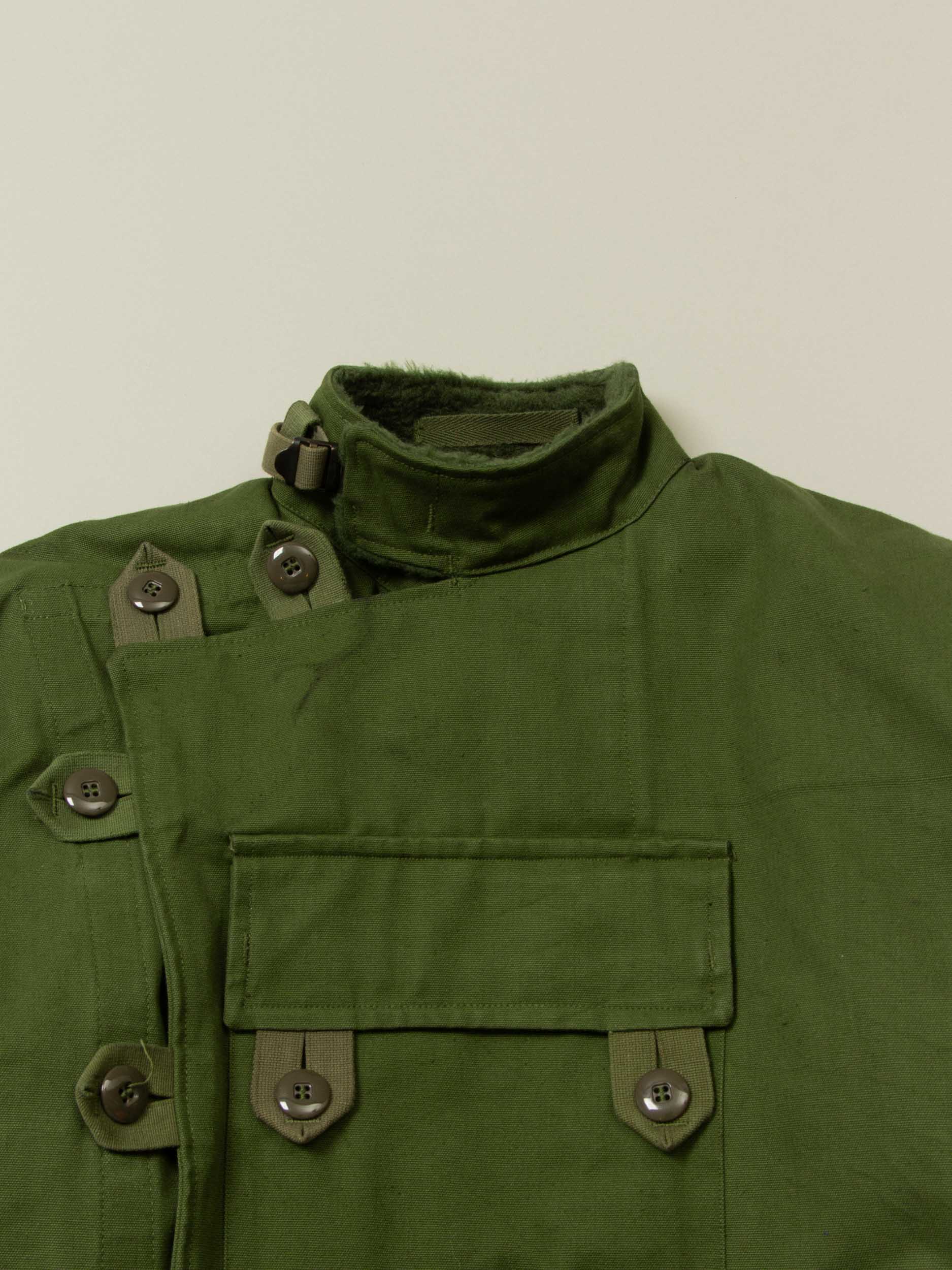 Vtg 1960s Rare Swedish Army Motorcycle Dispatch Jacket (M) - Image 2