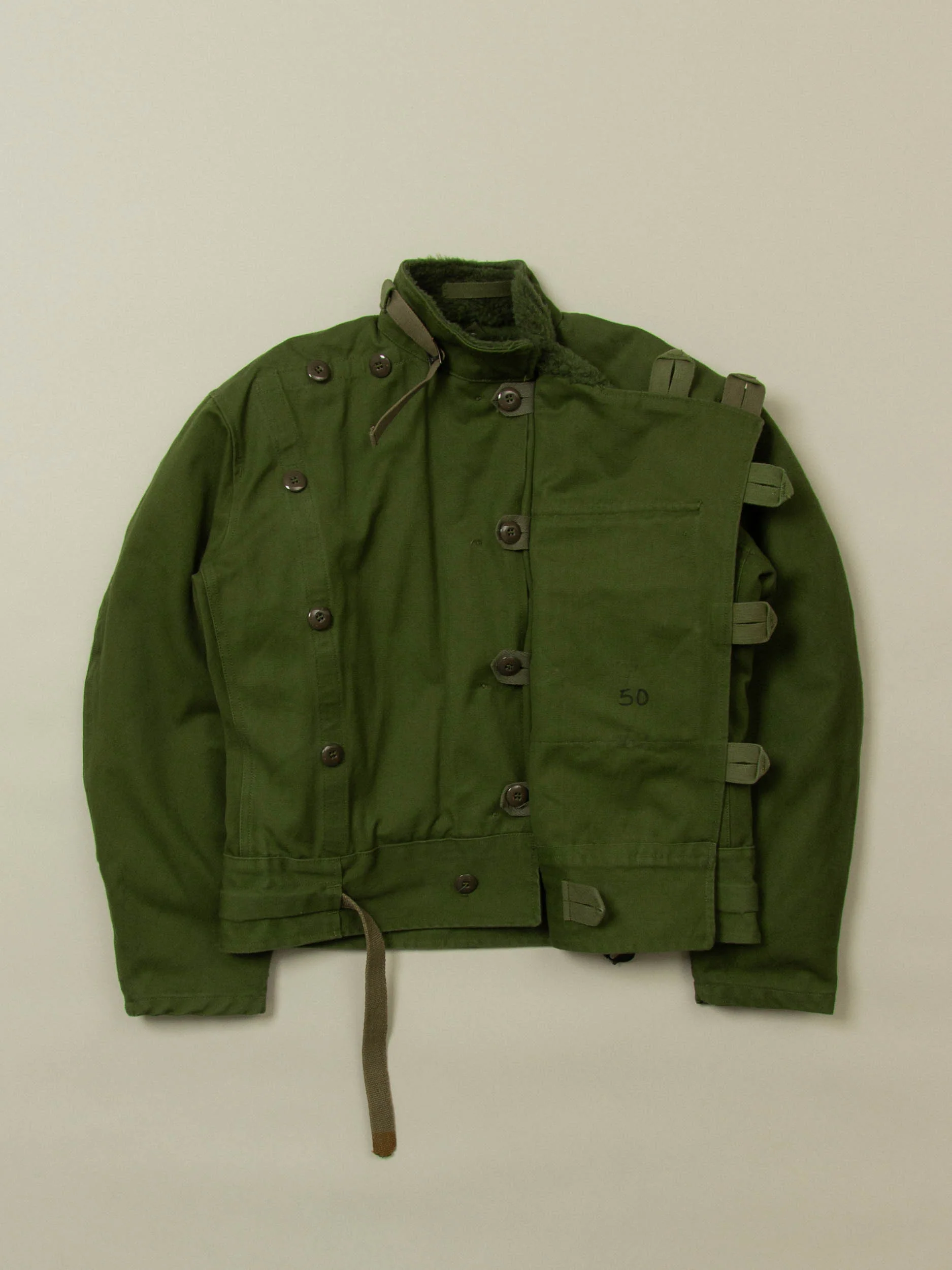 Vtg 1960s Rare Swedish Army Motorcycle Dispatch Jacket (M) - Image 4