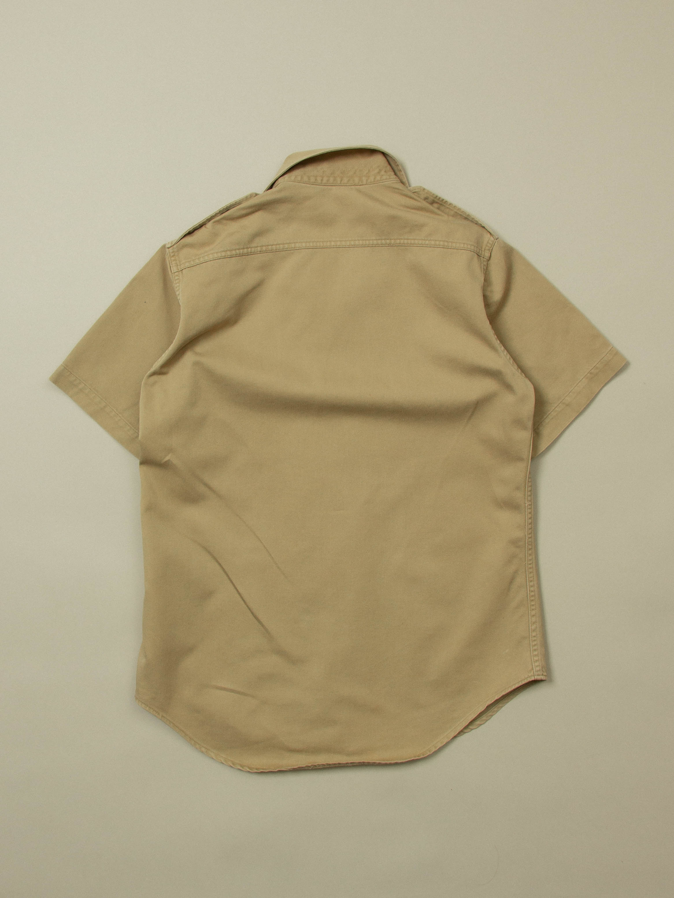 Vtg 1960s US Army Khaki Officer Shirt (S) - Image 2