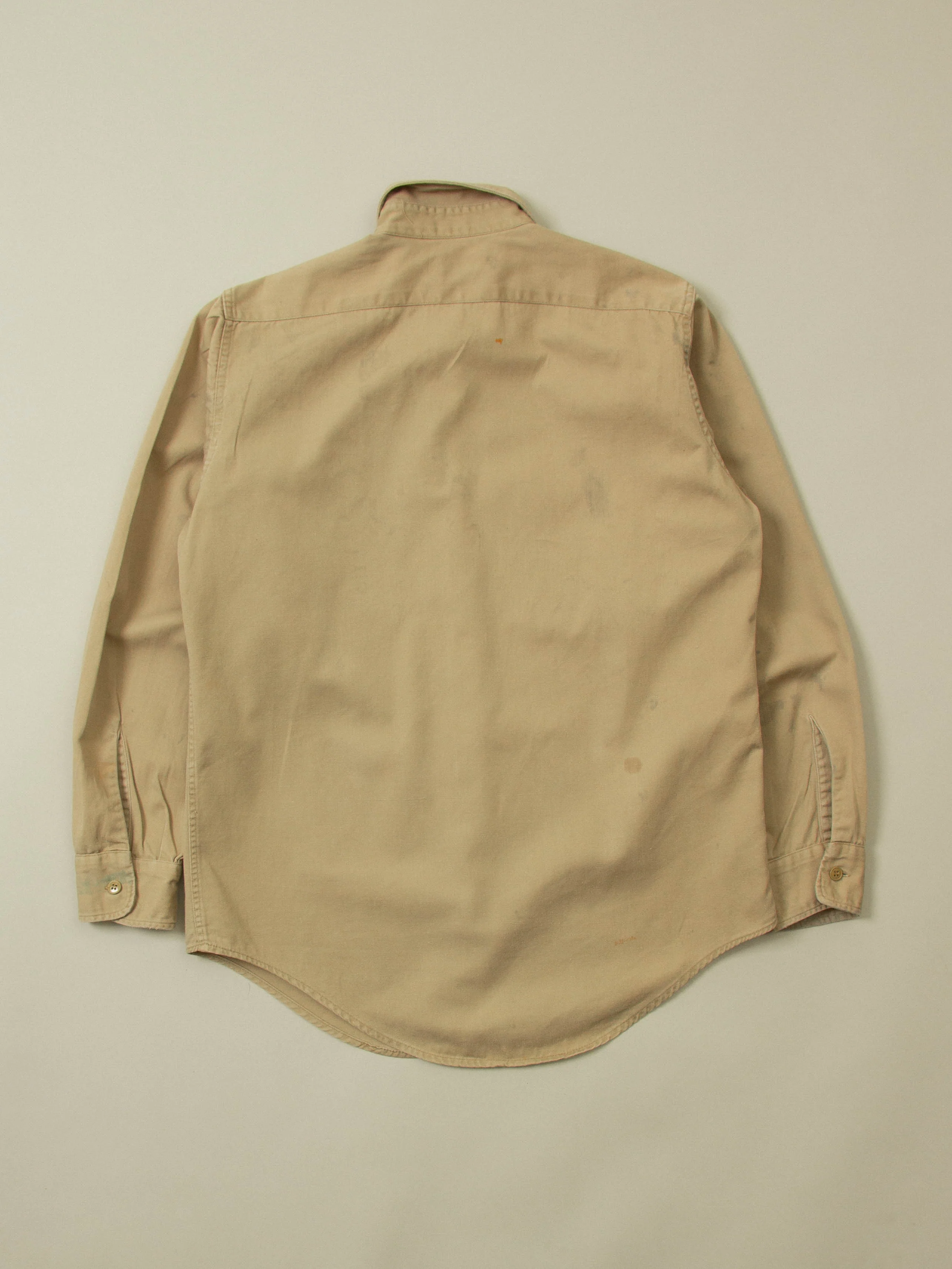 Vtg 1960s US Army Khaki Officer Shirt (S) - Image 3