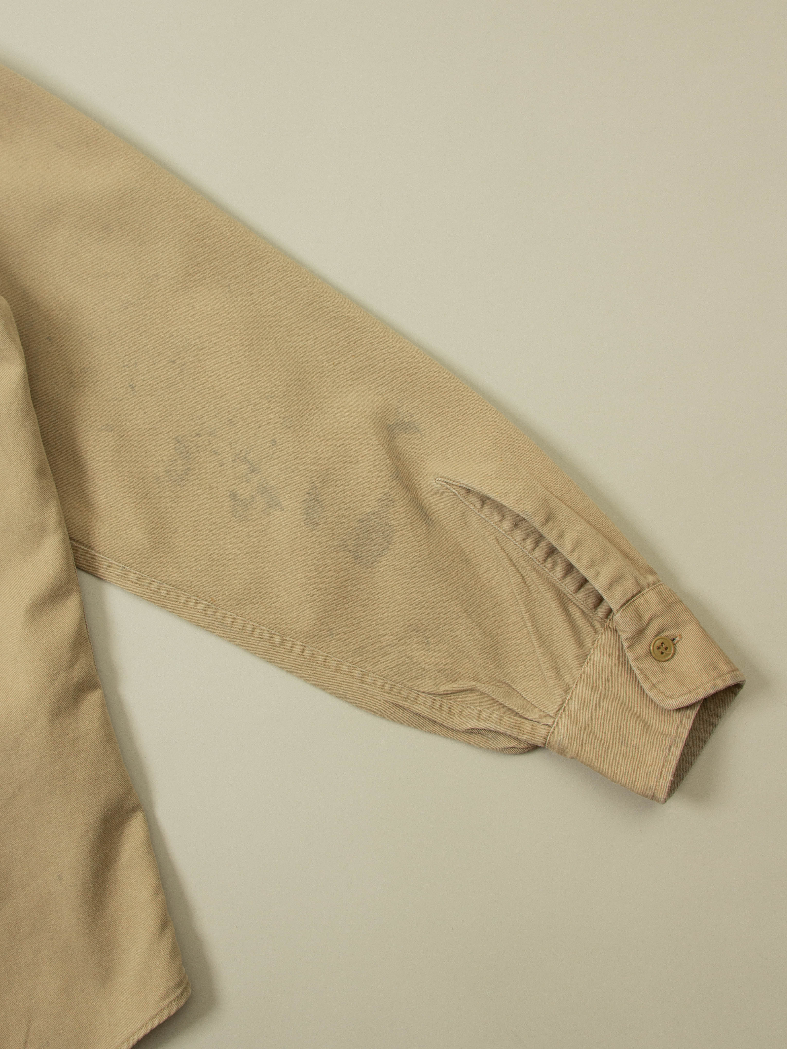 Vtg 1960s US Army Khaki Officer Shirt (S) - Image 4