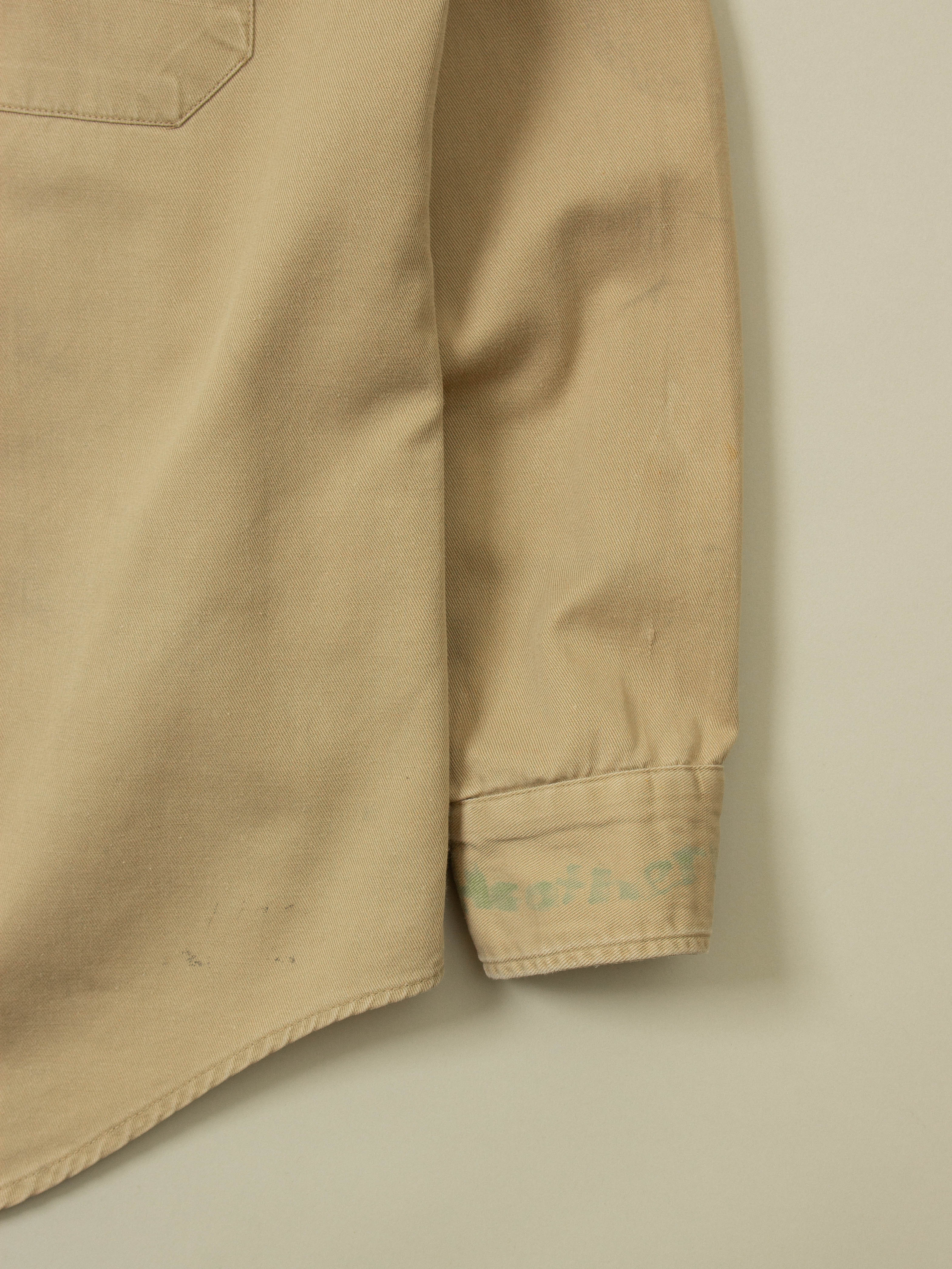 Vtg 1960s US Army Khaki Officer Shirt (S) - Image 5