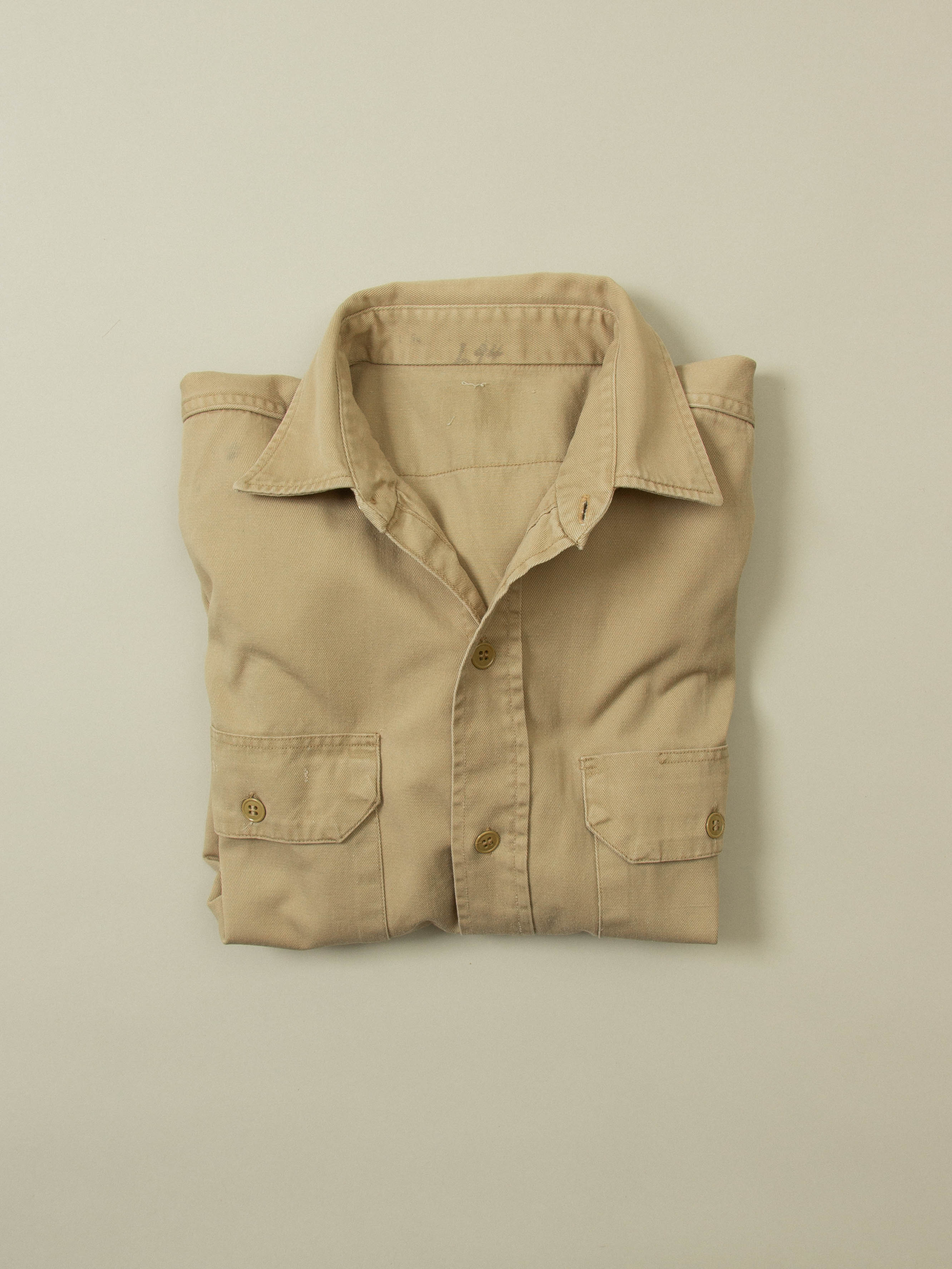 Vtg 1960s US Army Khaki Officer Shirt (S) - Image 6