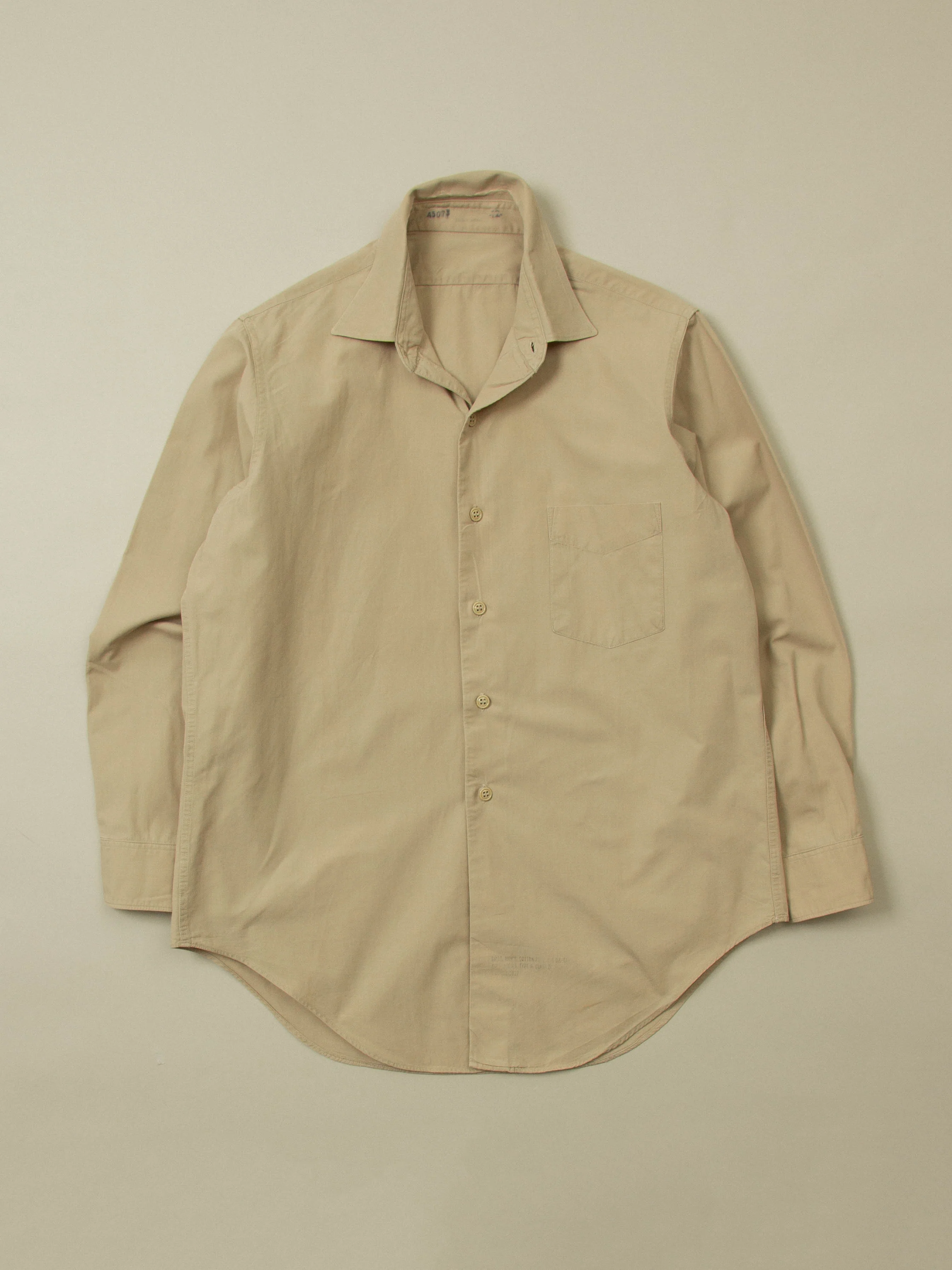 Vtg 1960s US Army Khaki Shirt (S)