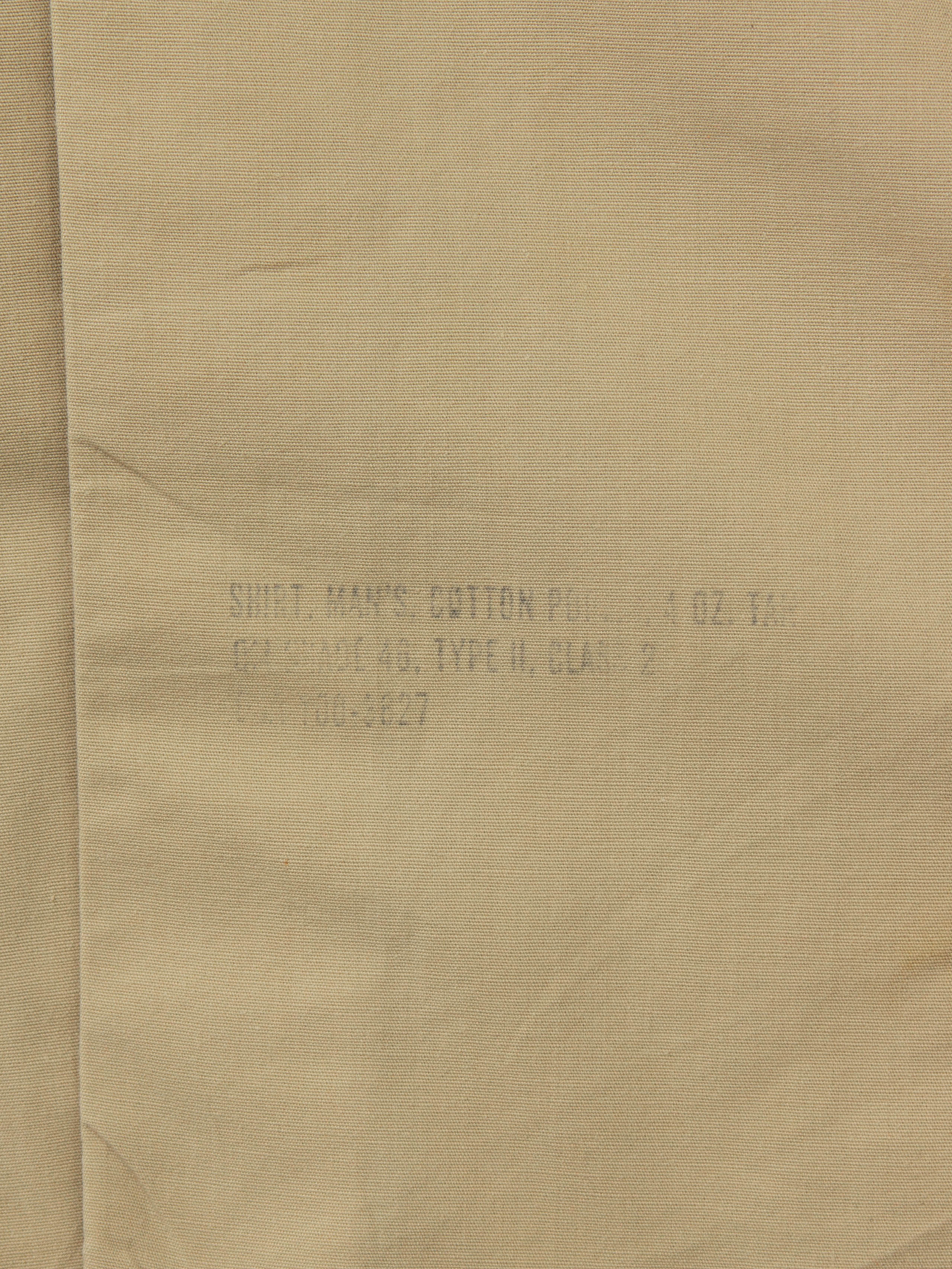 Vtg 1960s US Army Khaki Shirt (S) - Image 6