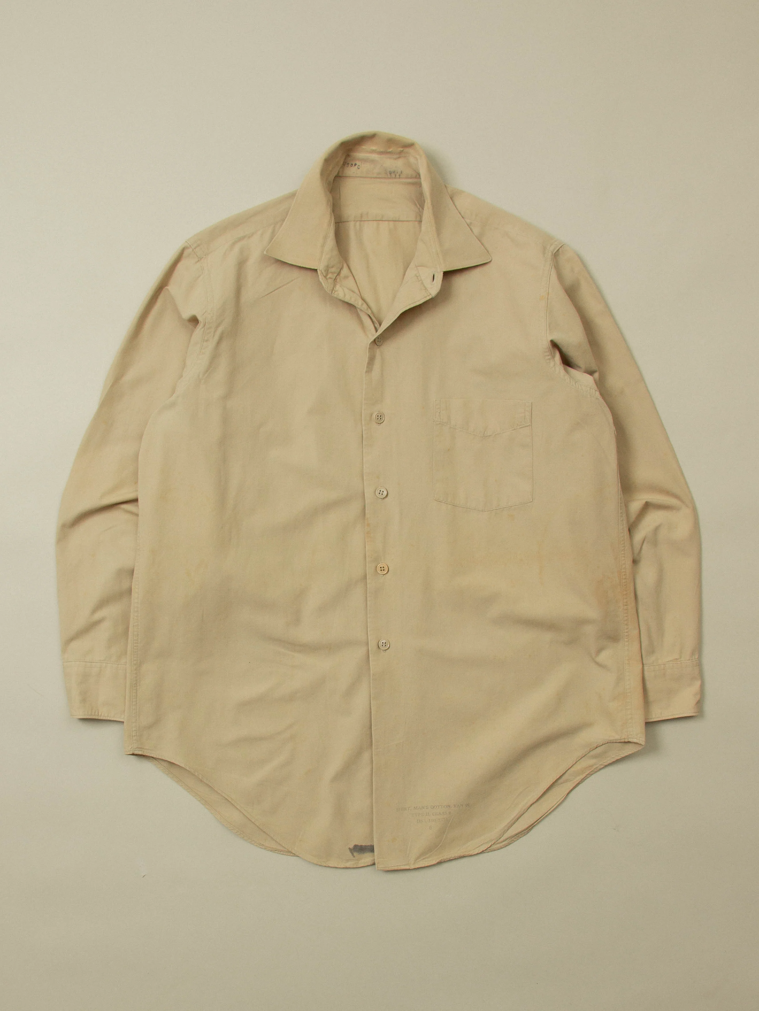 Vtg 1960s US Army Khaki Shirt (S/M)