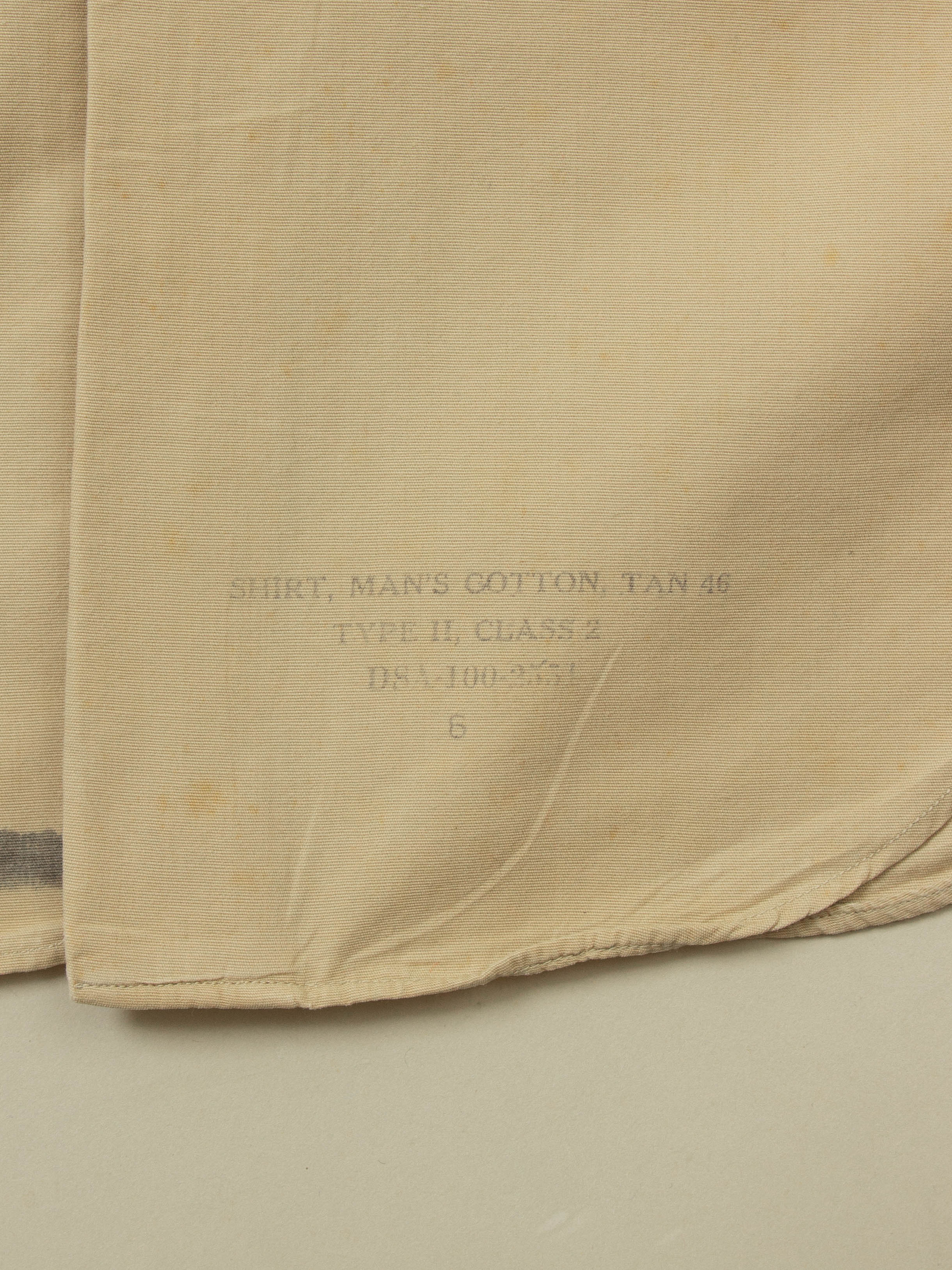 Vtg 1960s US Army Khaki Shirt (S/M) - Image 5