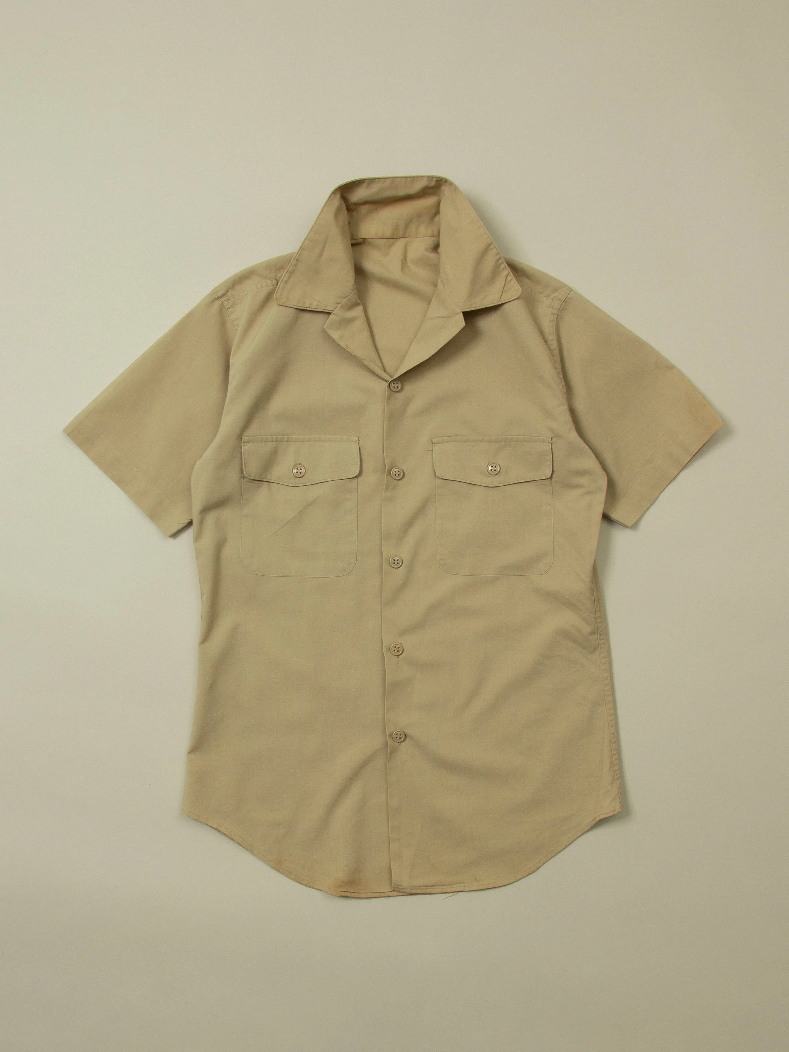 Vtg 1960s US Army Short Sleeve Officer Shirt (S)