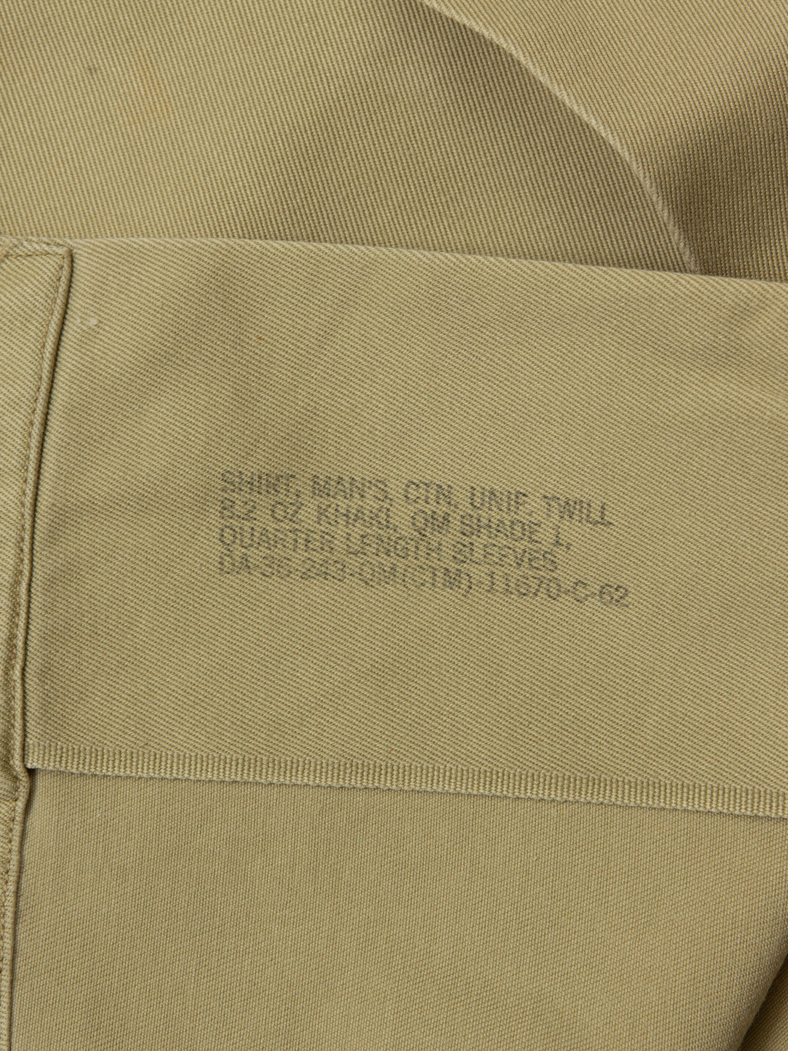 Vtg 1950s US Army Short Sleeve Officer Shirt (S) - Image 3