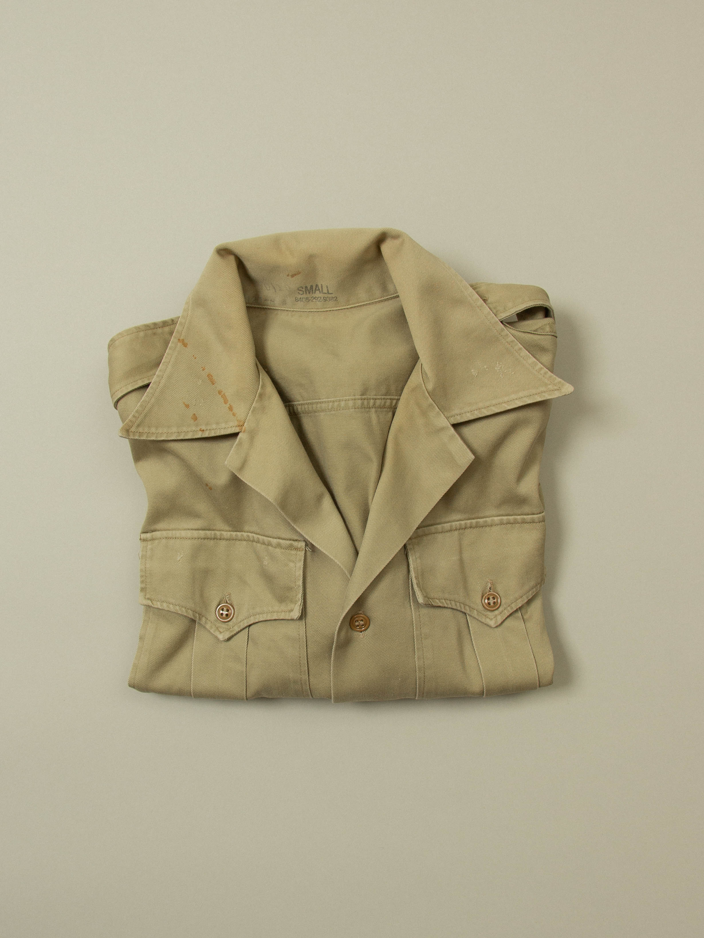 Vtg 1950s US Army Short Sleeve Officer Shirt (S) - Image 6