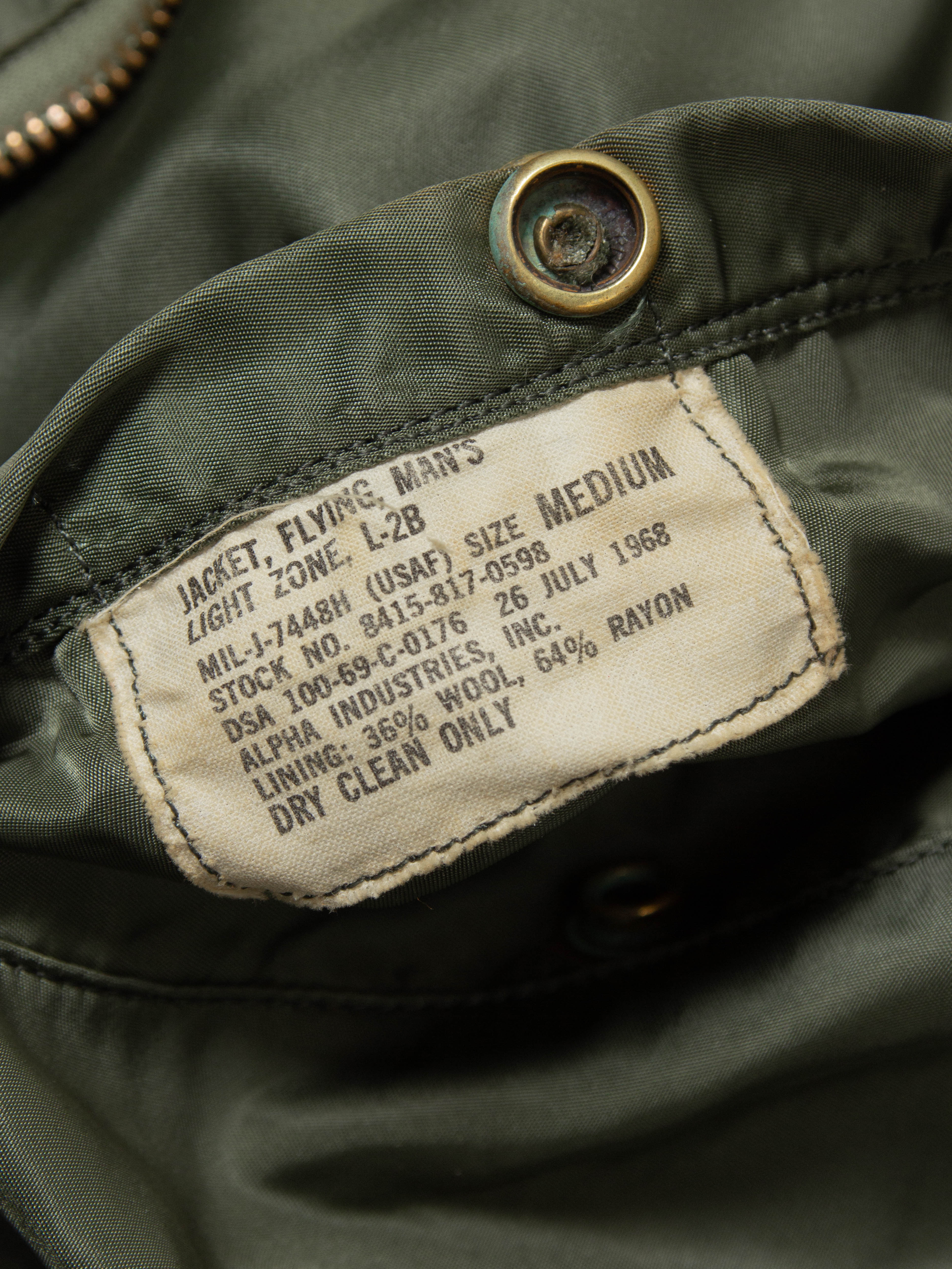 Vtg 1969 US Army L-2B Flight Jacket (S) - Image 6