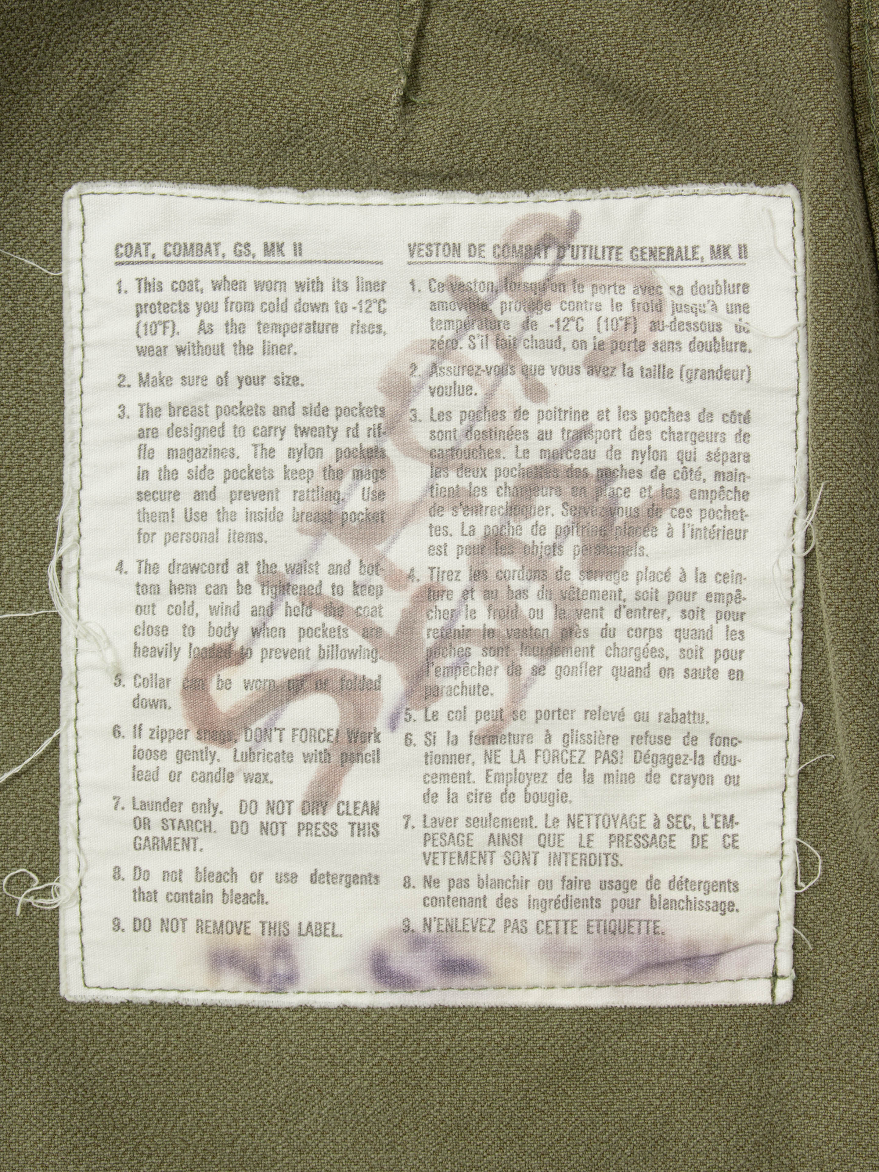 Vtg 1970s-1980s Canadian Army Field Jacket - Image 7