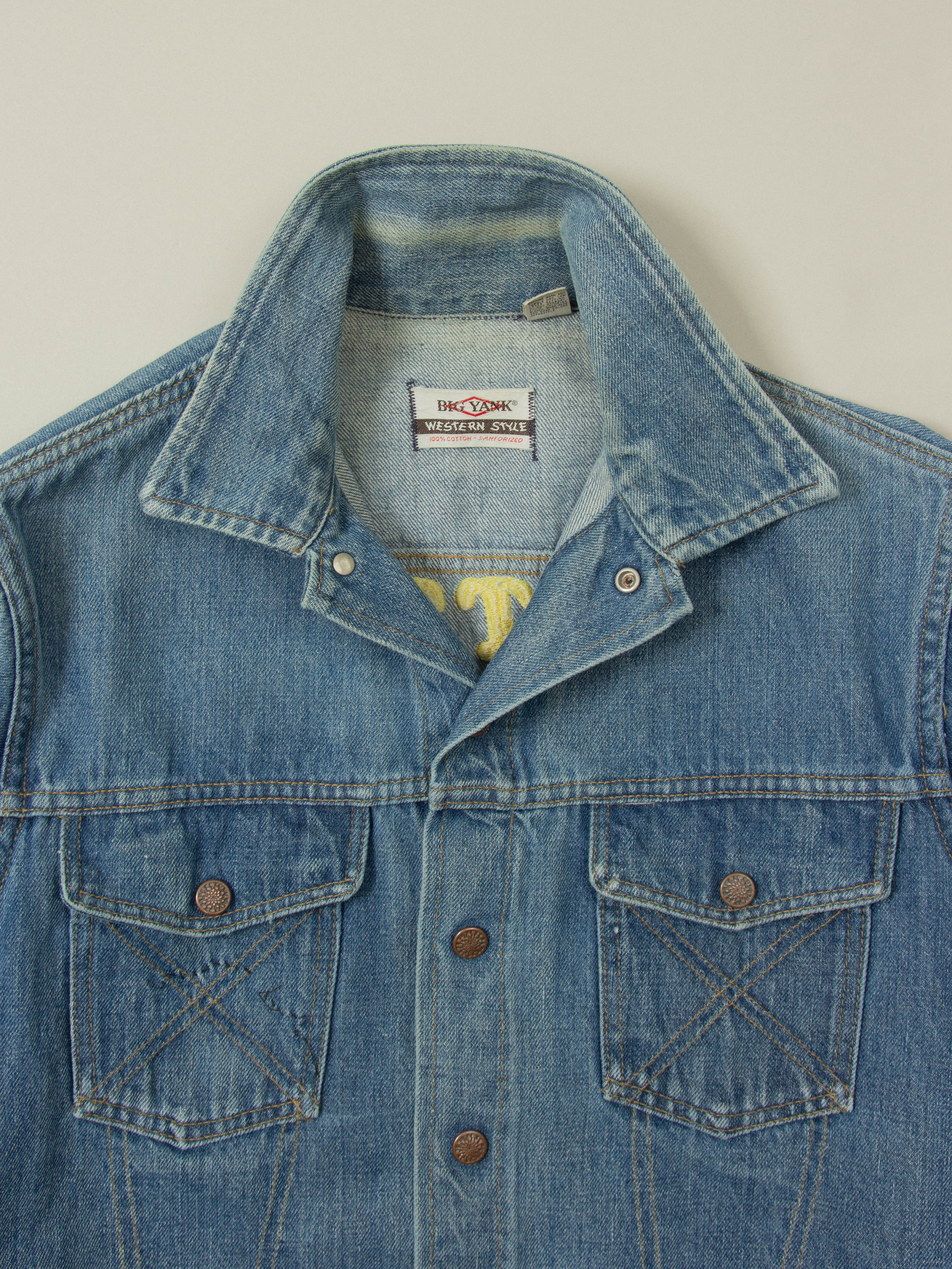 Vtg 1970s Big Yank Embroidered Denim Jacket (S) - Image 4