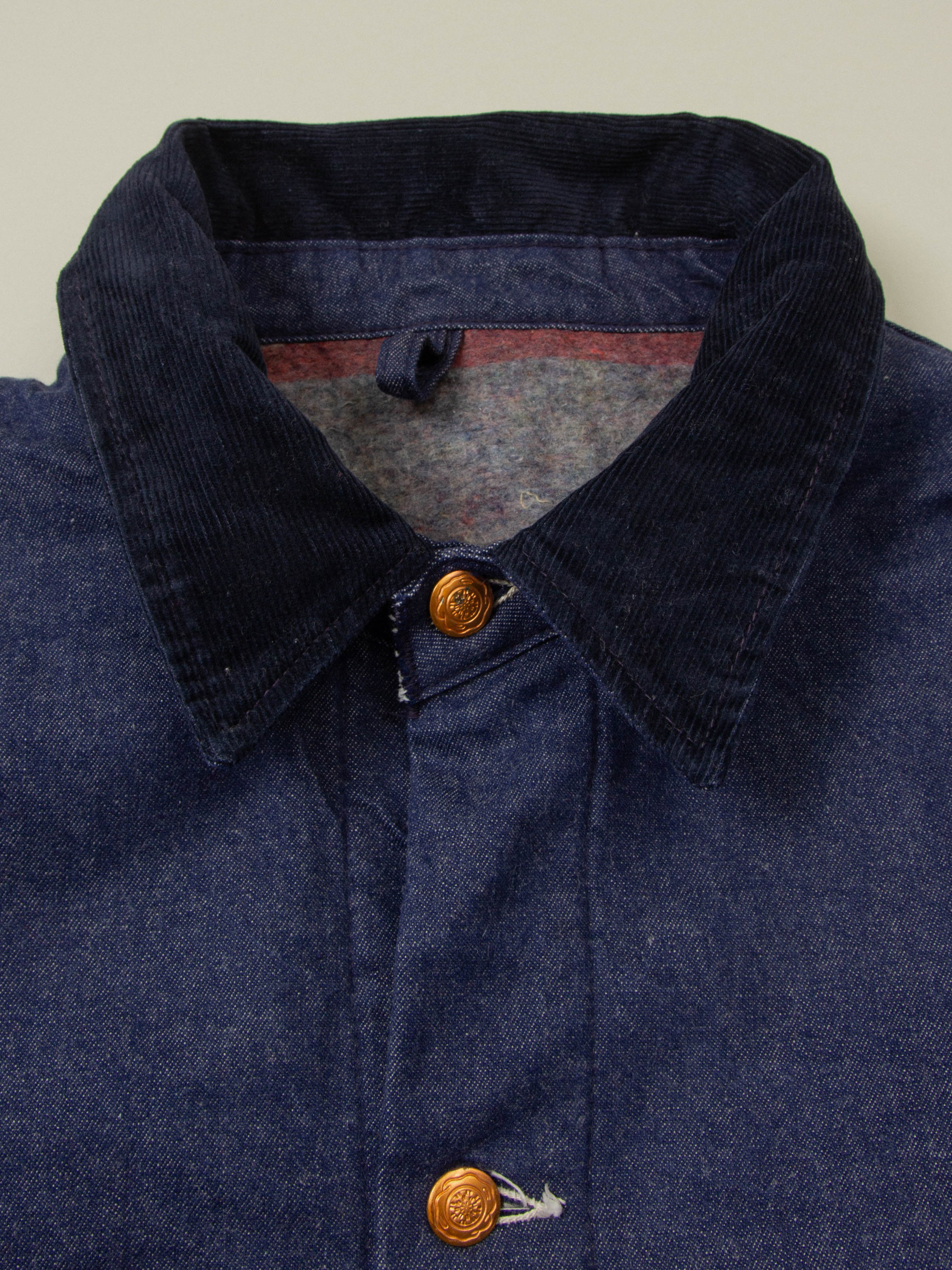 Vtg 1970s Blue Bell Wrangler Raw Denim Loco Chore Jacket (XL) - Image 2