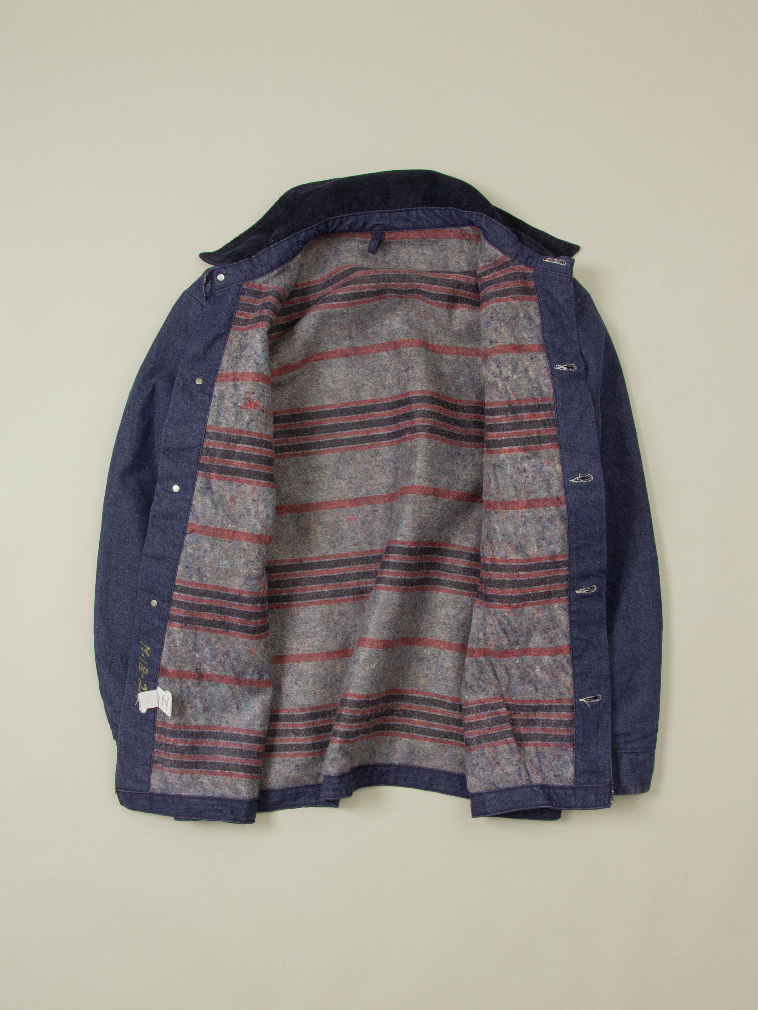 Vtg 1970s Blue Bell Wrangler Raw Denim Loco Chore Jacket (XL) - Image 3
