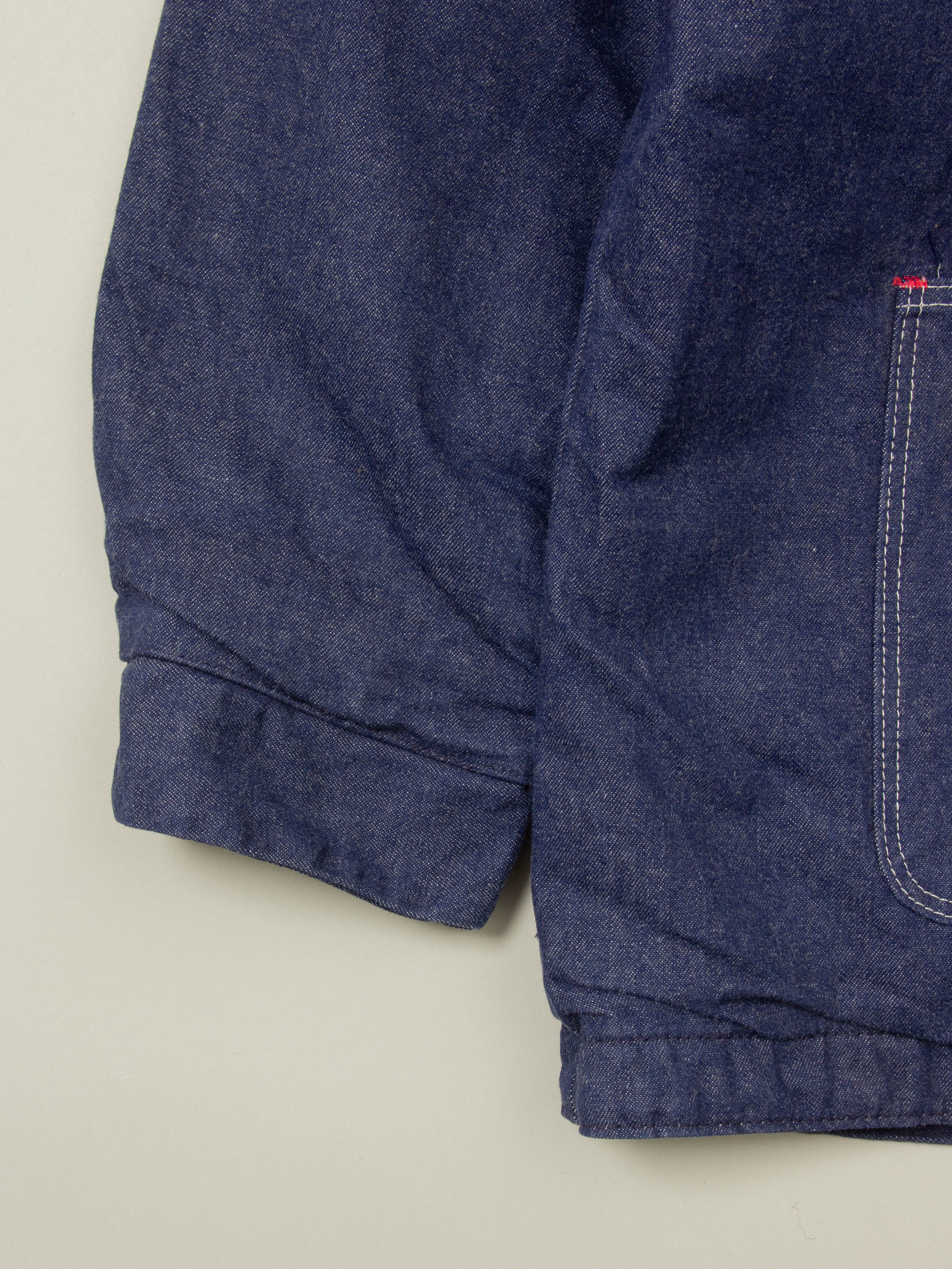 Vtg 1970s Blue Bell Wrangler Raw Denim Loco Chore Jacket (XL) - Image 5