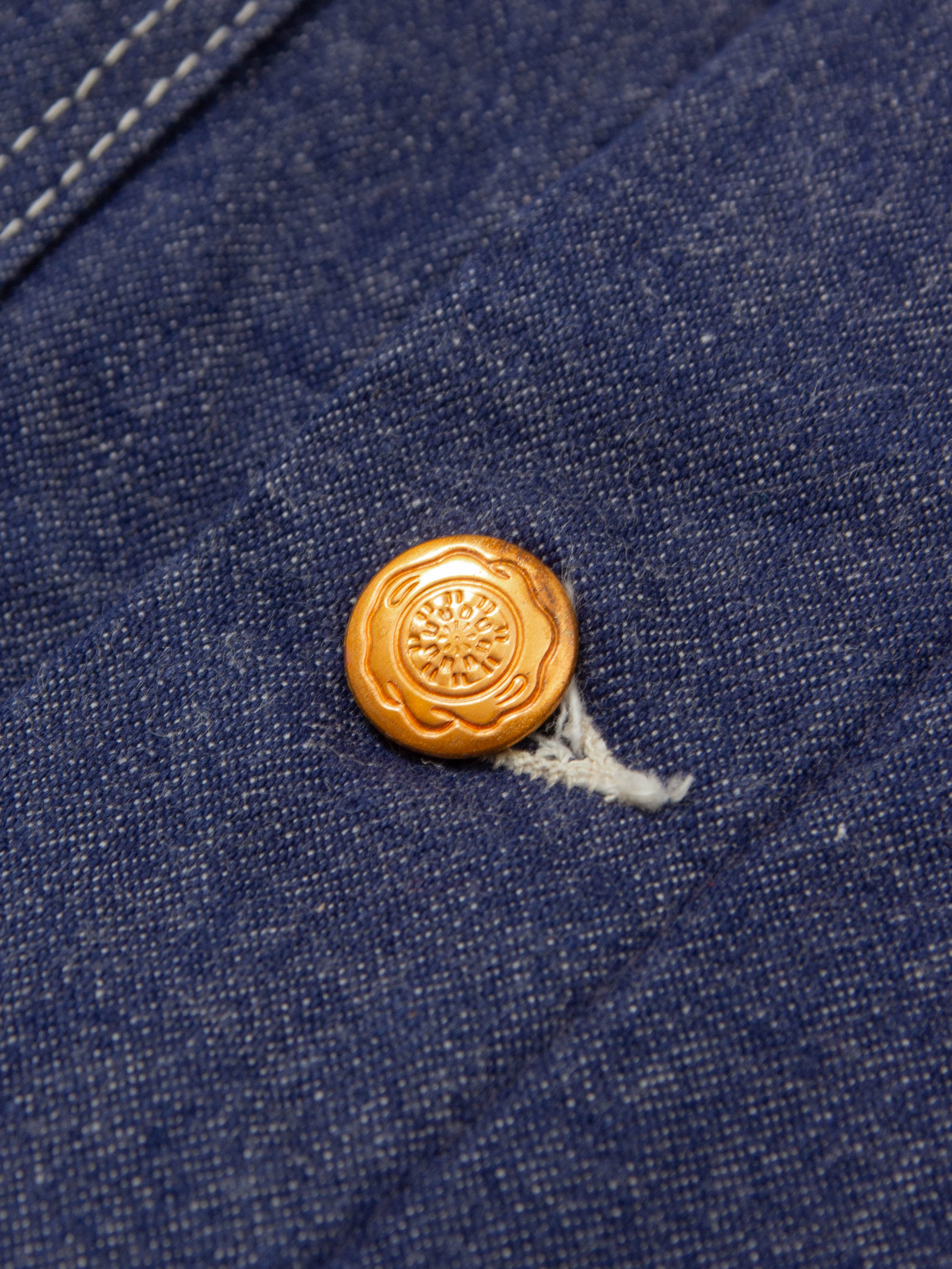 Vtg 1970s Blue Bell Wrangler Raw Denim Loco Chore Jacket (XL) - Image 6