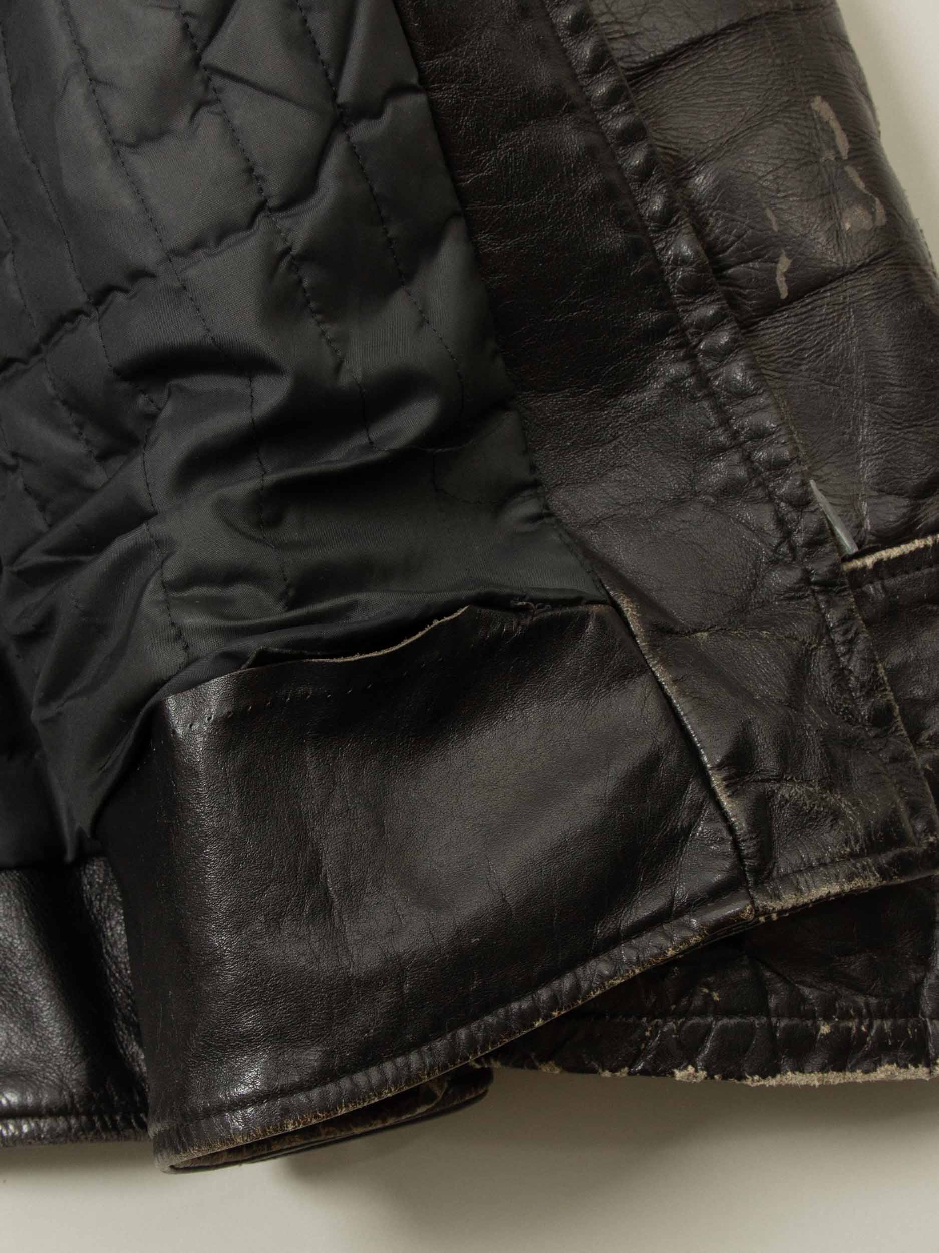 Vtg 1970s Boston Police Leather Jacket - Made in USA (L) - Image 10